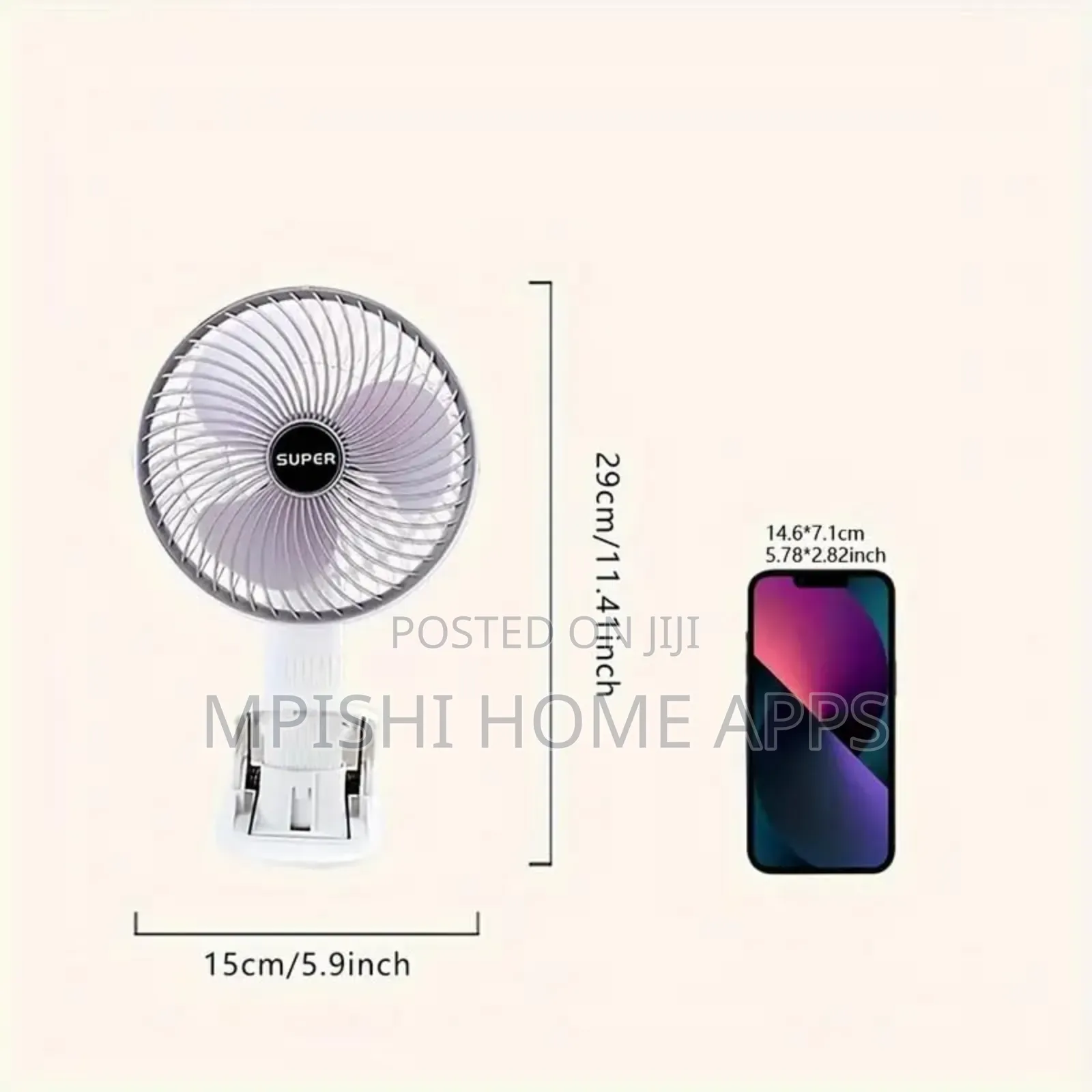 Rechargeable Clip on Mini Fan