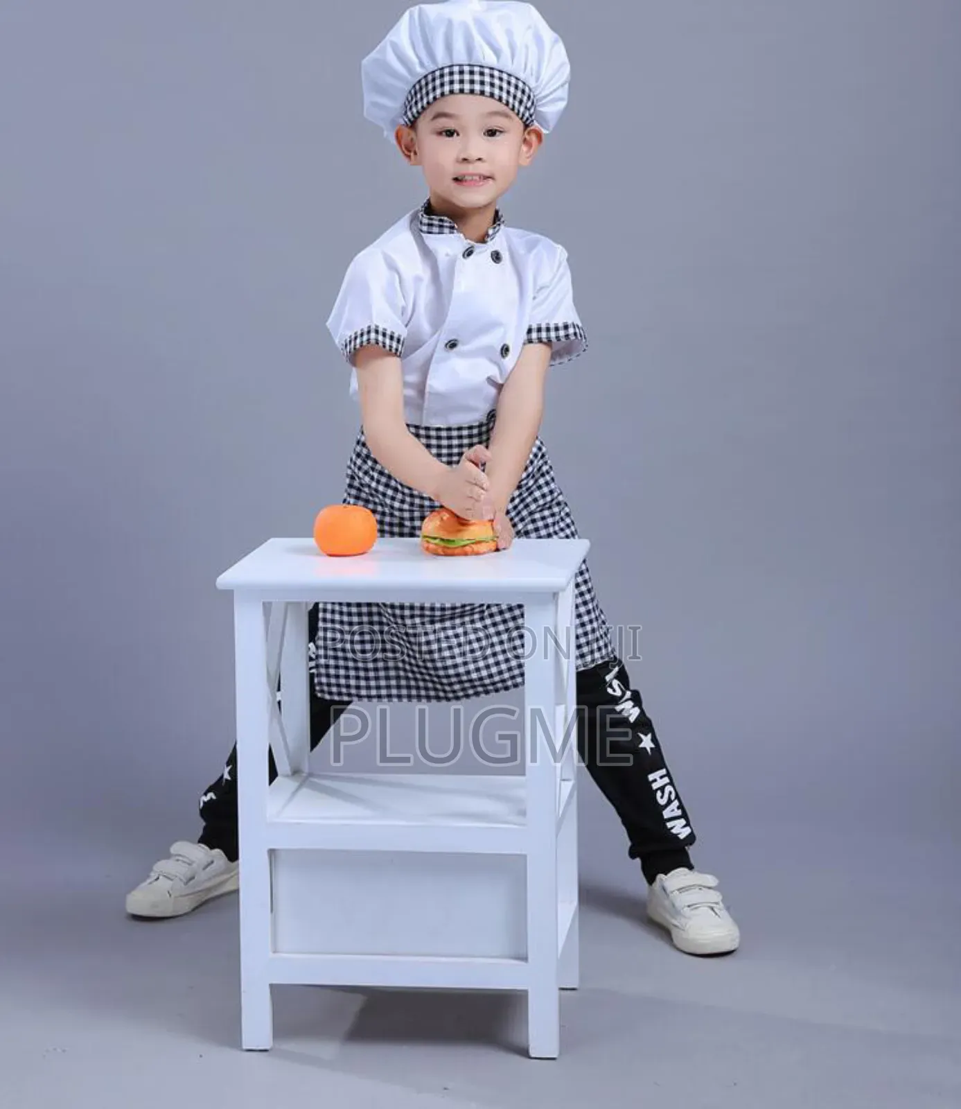 3pcs Children Professional Chef Costume Girls Boyscosplay Costume