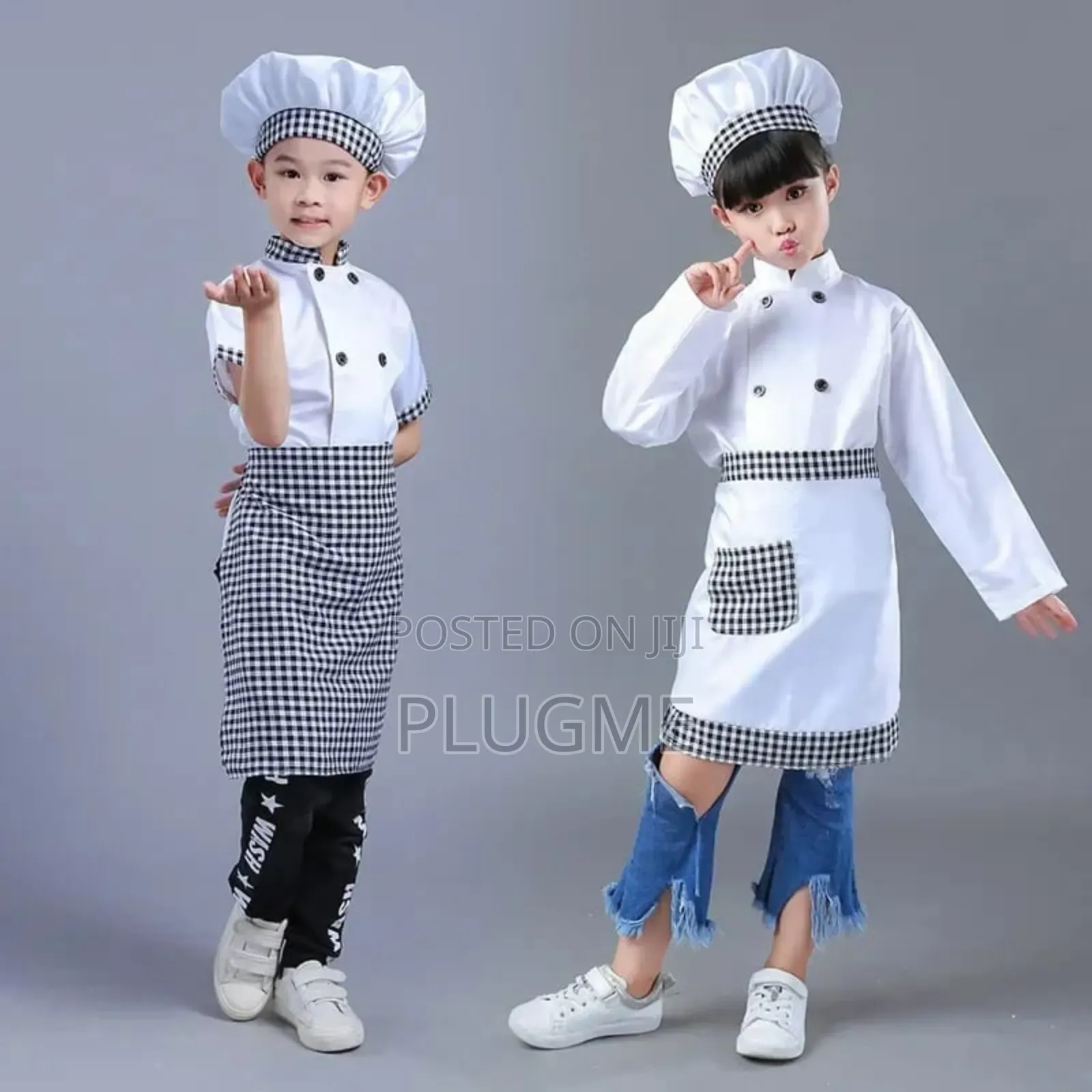 3pcs Children Professional Chef Costume Girls Boyscosplay Costume