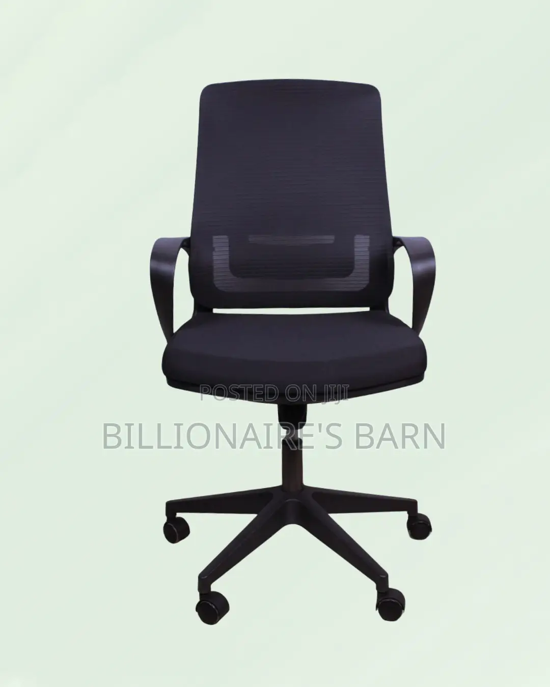 Modern Black Ergonomic Mesh Office Chair | High-Density Foam Seat