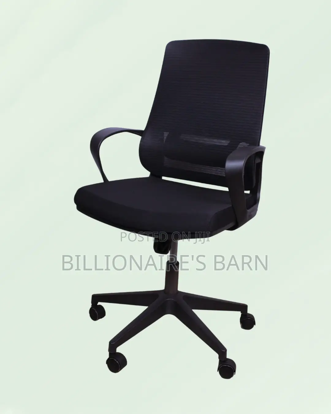 Modern Black Ergonomic Mesh Office Chair | High-Density Foam Seat