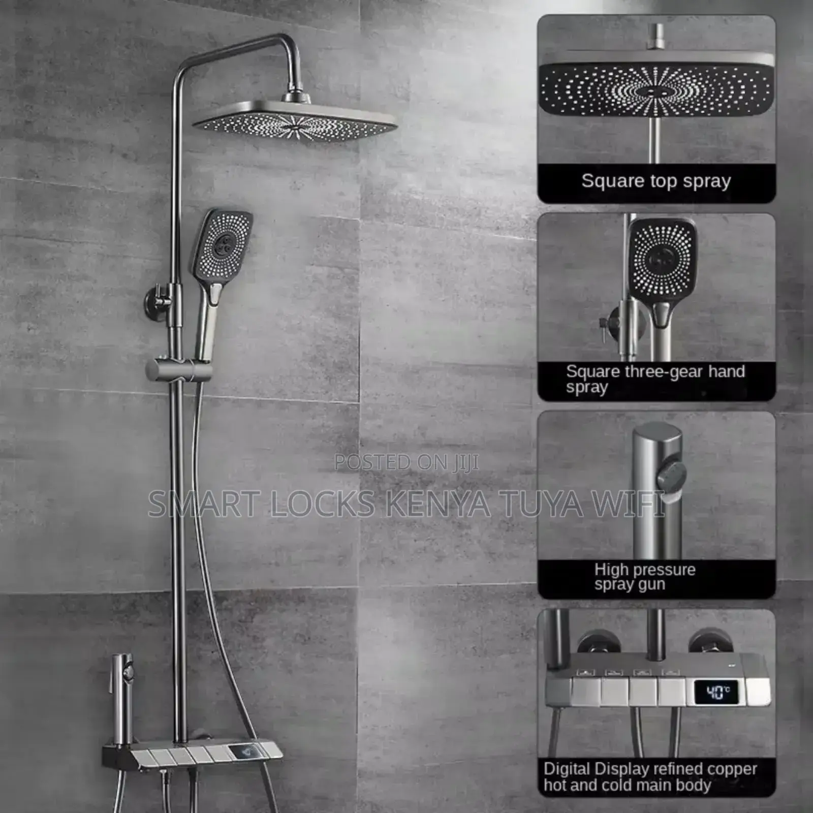 Digital Display Thermostatic Shower System