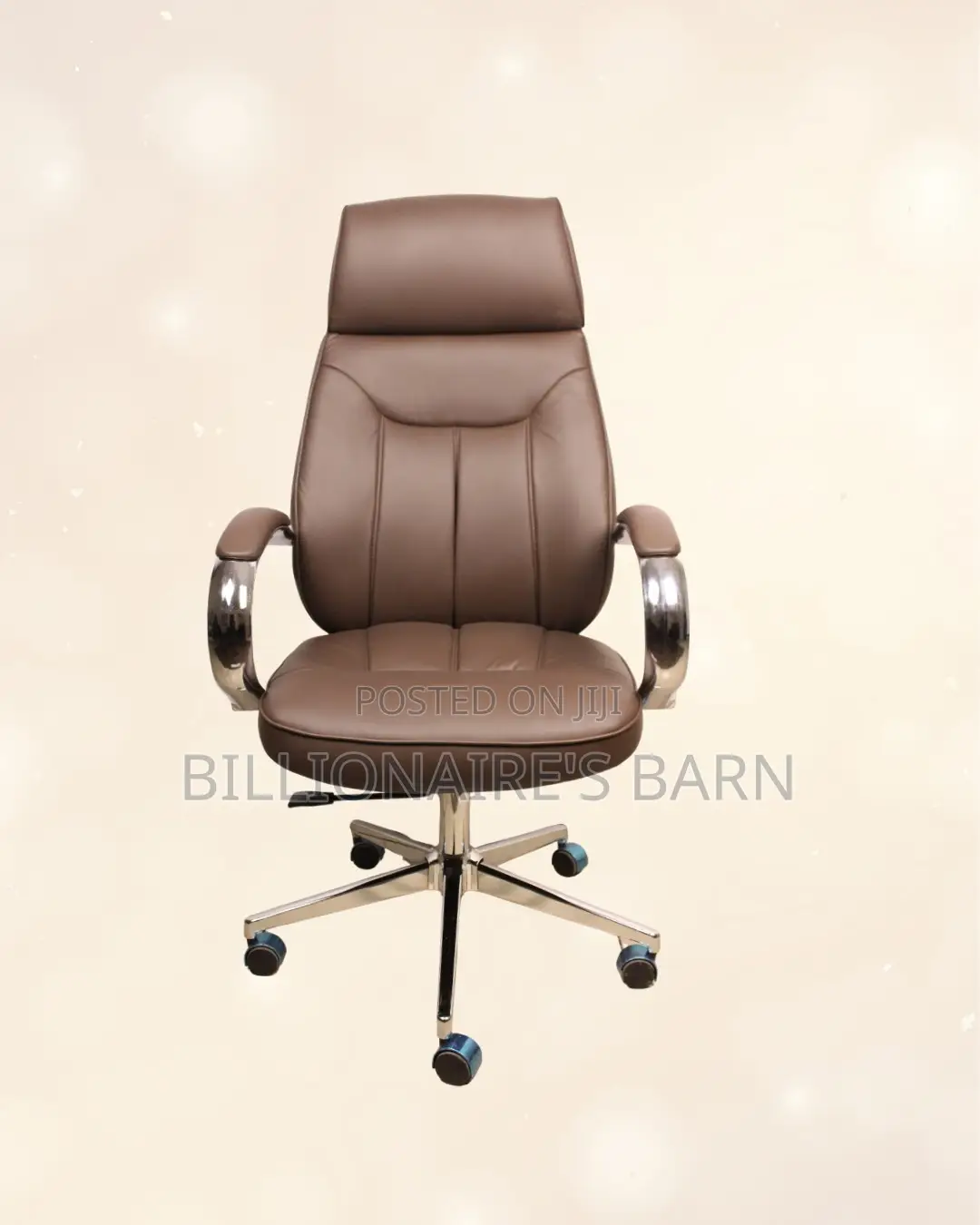 Brown Executive Leather Office Chair — High-Density Foam Seat #295