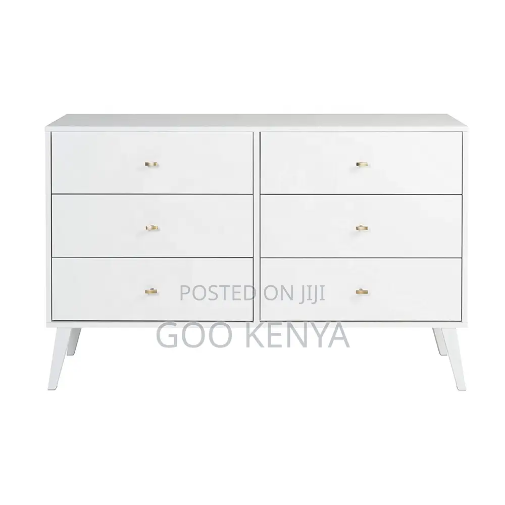 Home Cabinet; Wooden White Home Chest of Drawers