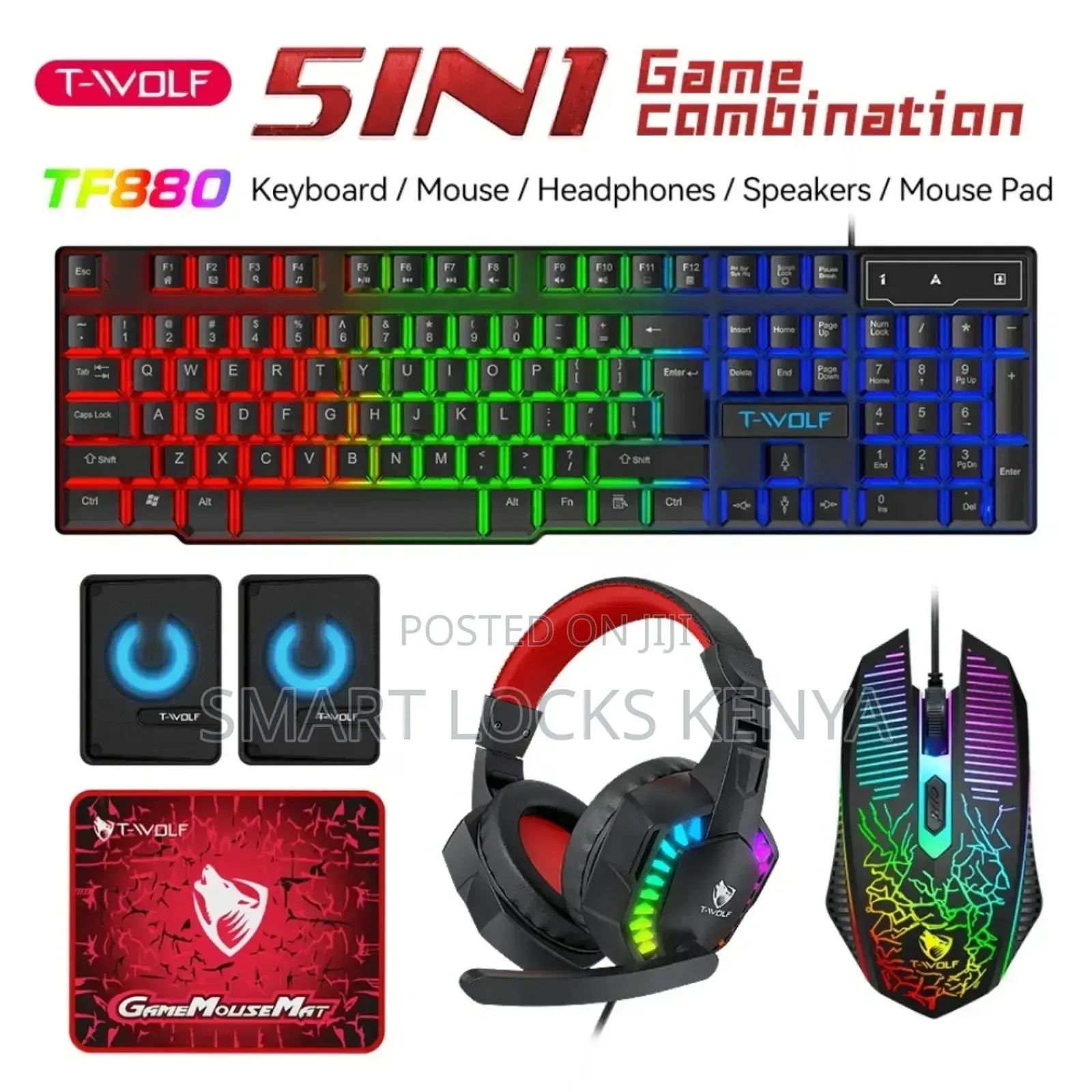 T-Wolf Tf-800 Keyboard Mouse Headset Set