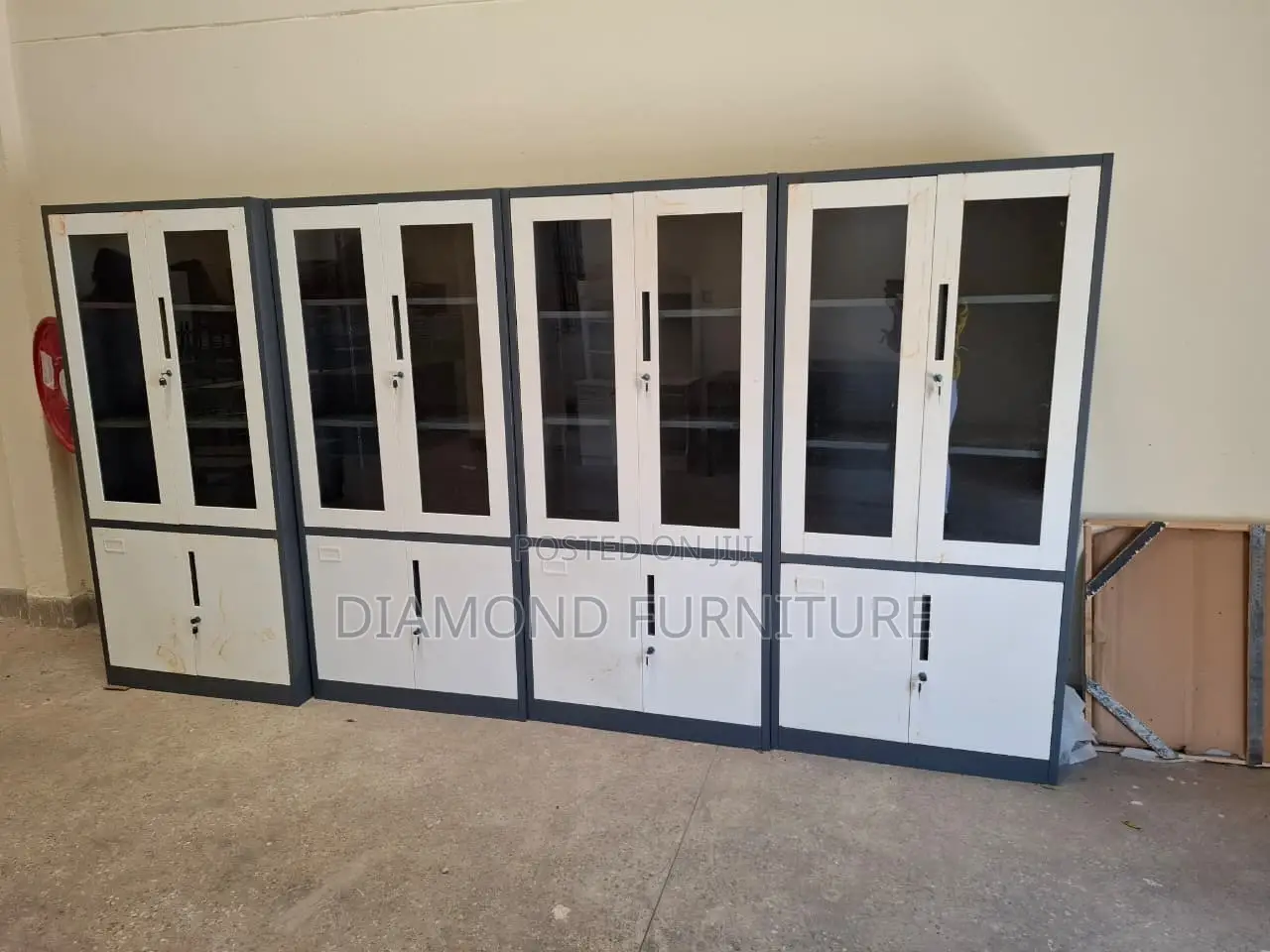 Office Furniture; Full Height 2-Door Swing Locking Filing Cabinet