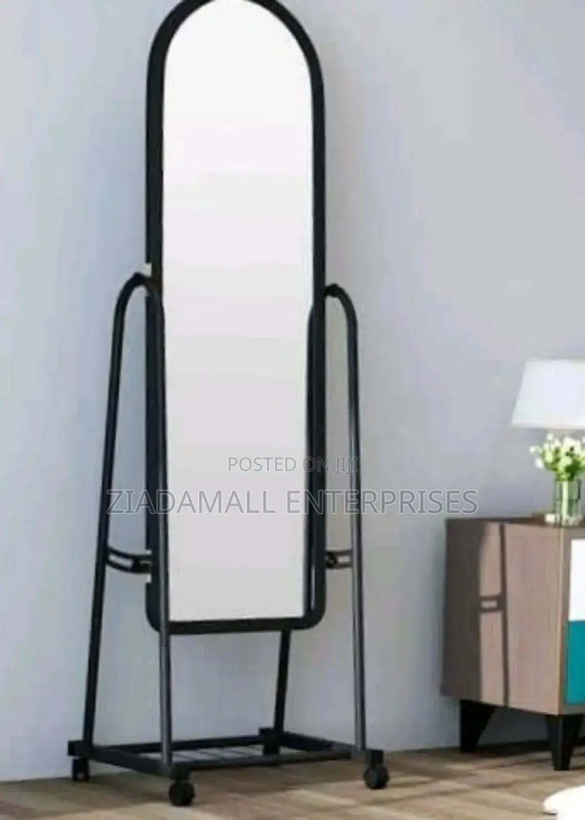 Move With Ease: Full-Length Mirror on Wheels