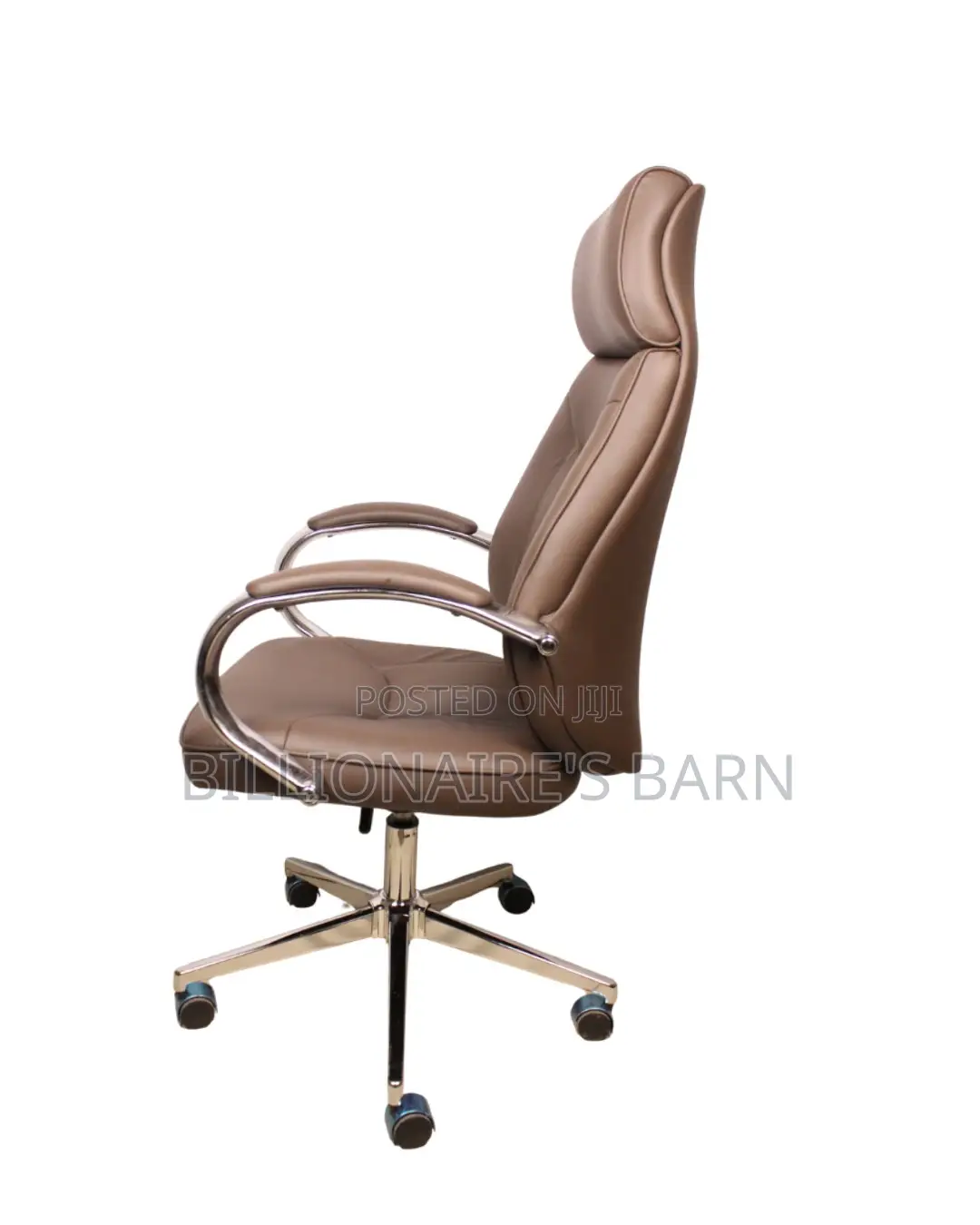 Brown Executive Leather Office Chair | Executive Nylon Castors