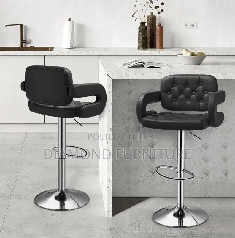 Home Furniture; Designer Faux Leather Bar Stool