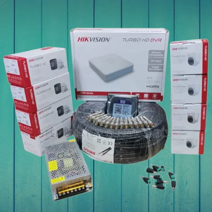 Weatherproof Ip66-Rated Hikvision 8 1080p Full Hd CCTV Cameras Package