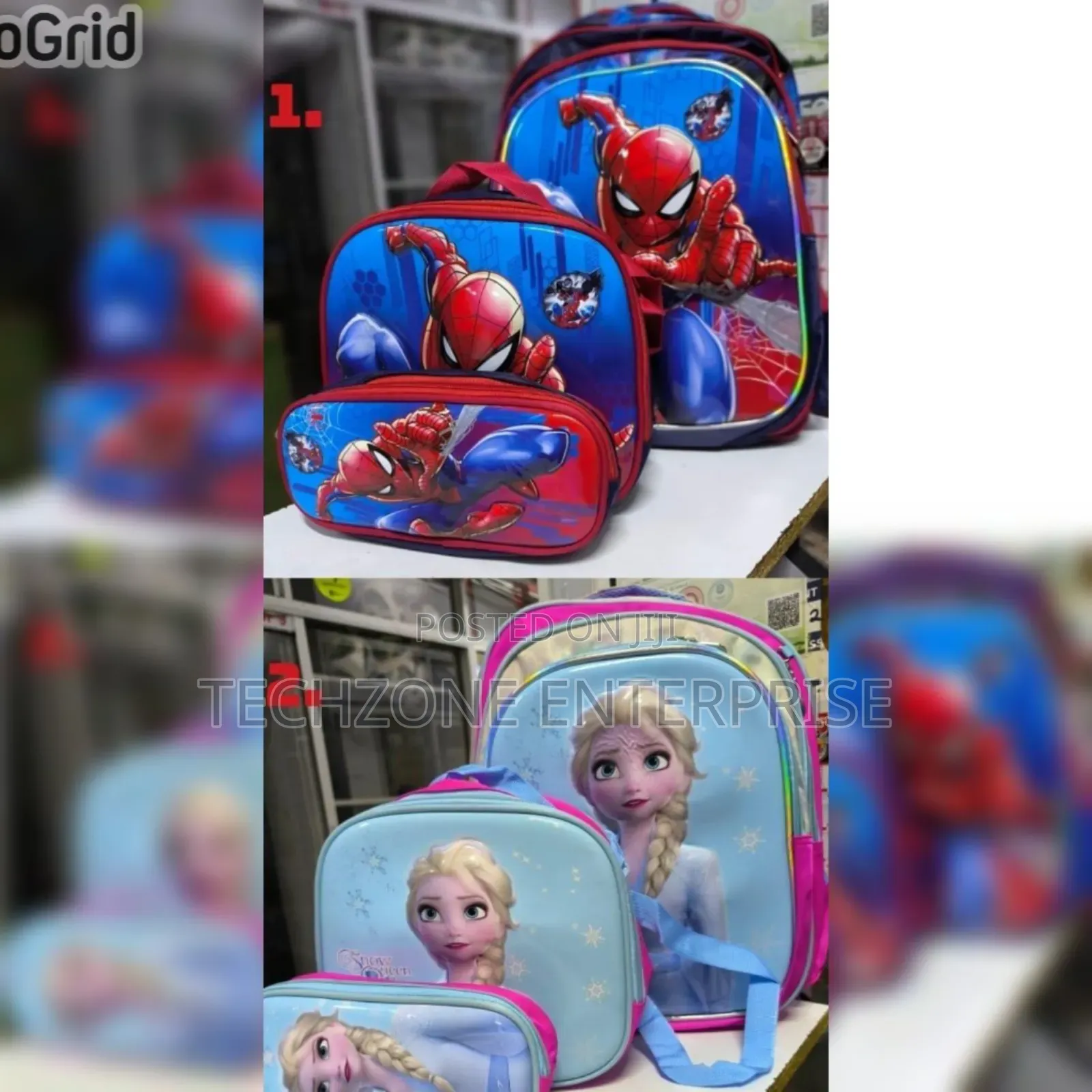 High Quality 3 in 1 Cartoon School Bag 