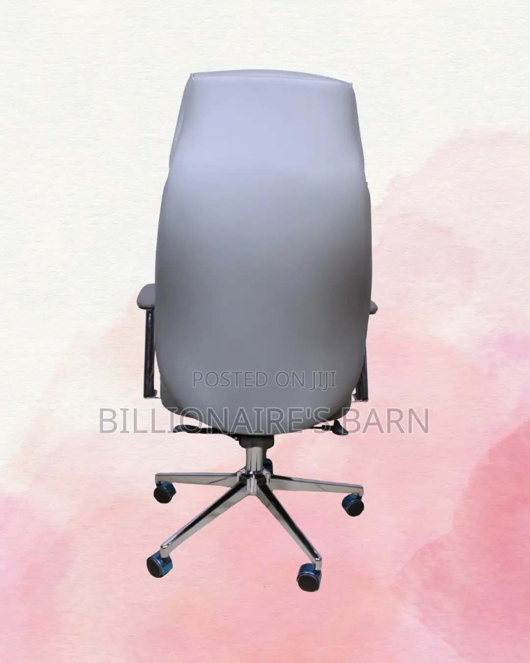 Grey Executive Leather Office Chair | Minimal Scratch-Resistant Finish