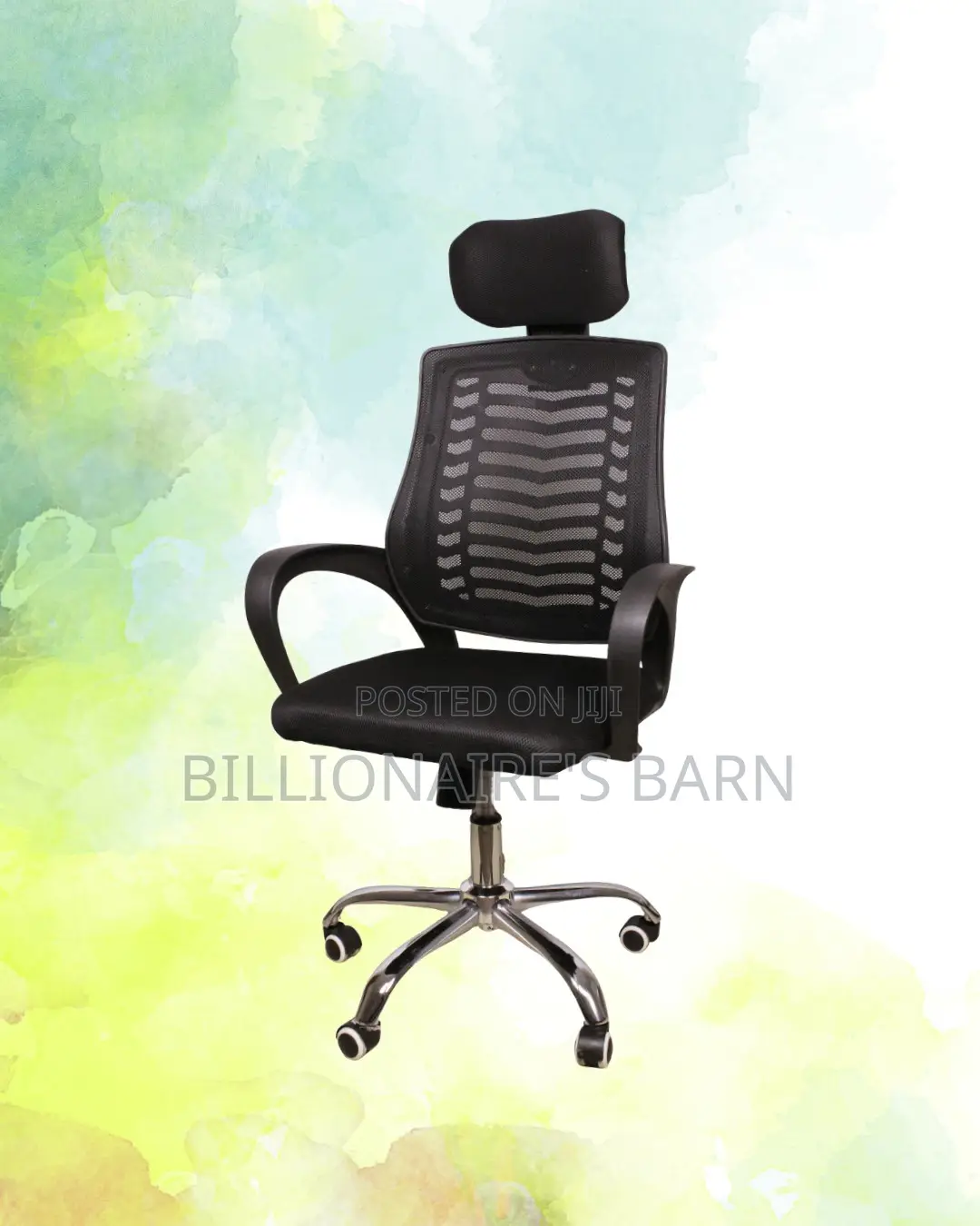 Imported Secretarial Mesh Chair | Padded Armrests