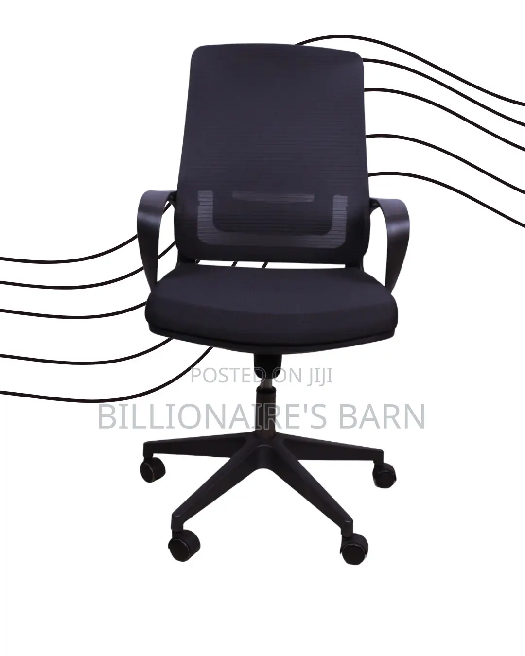Executive Black Ergonomic Mesh Office Chair — Boosts Posture Focus