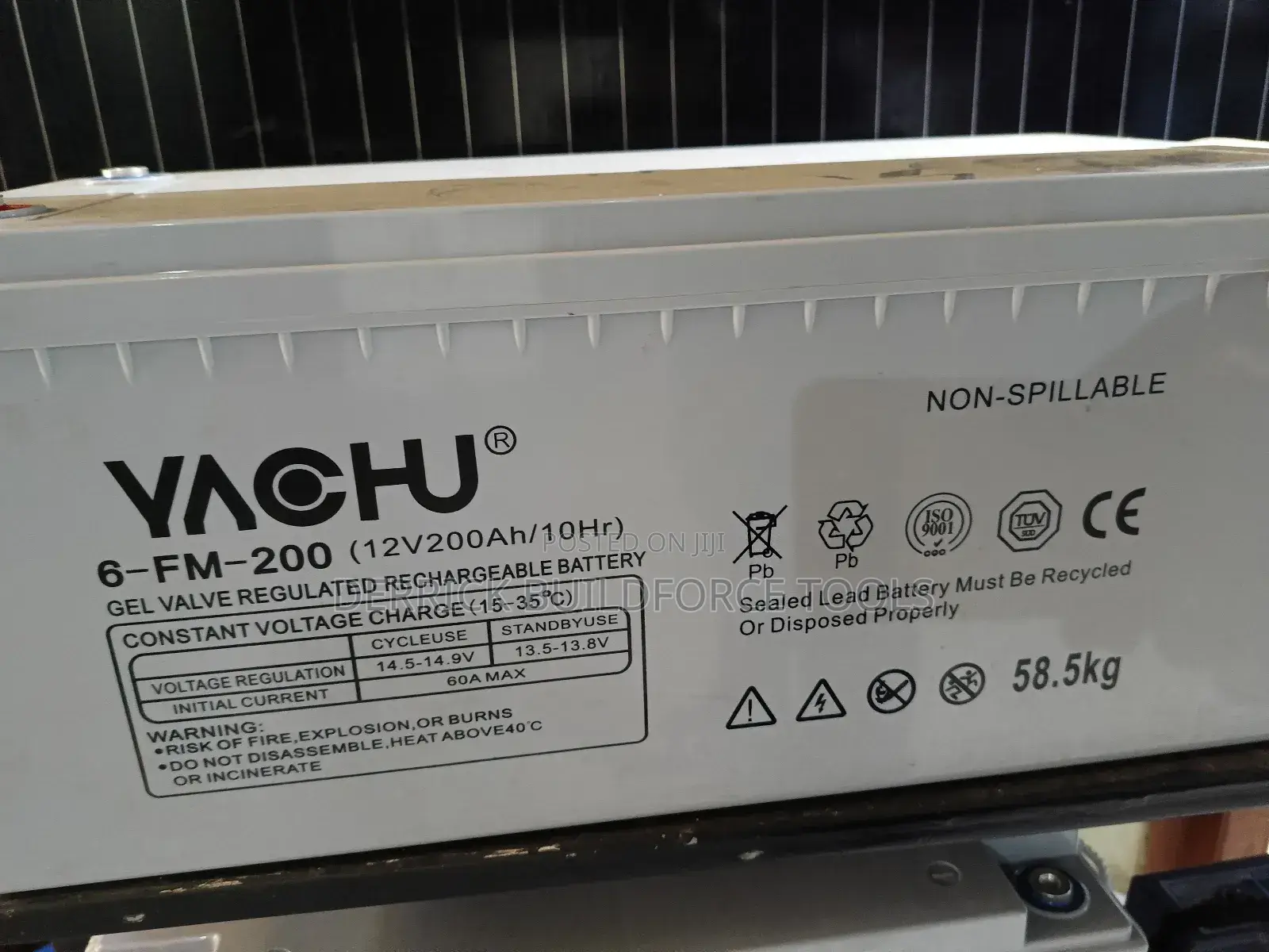 Yachu 12v 200ah (10hrs) Gel Battery