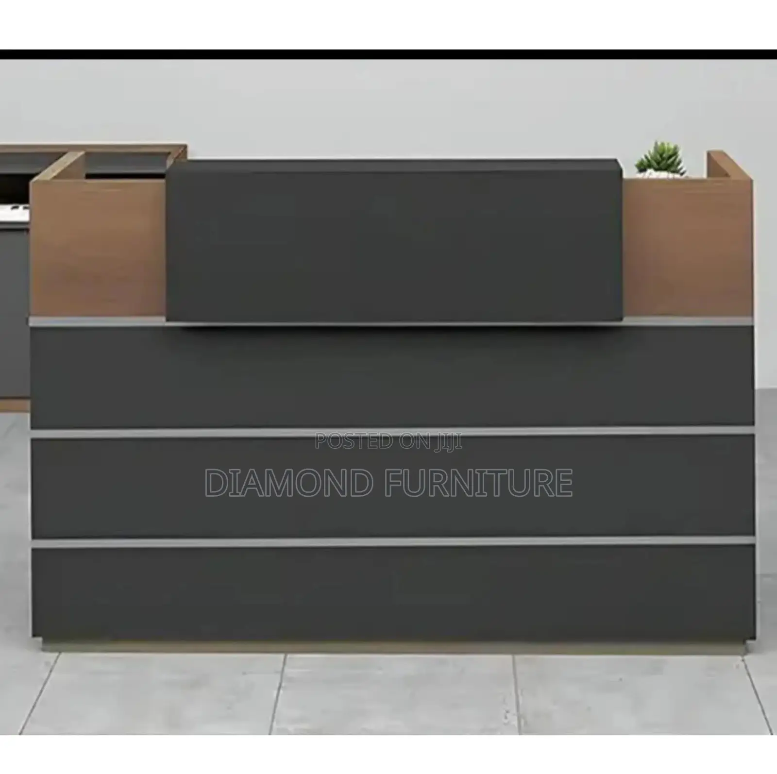 Office Furniture; Modern (160cm) Sleek Office Reception Counter Desk
