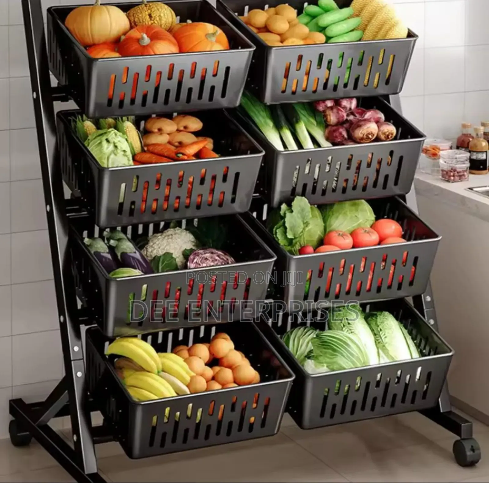 Kitchen Vegetable Basket Rack 4 Layer