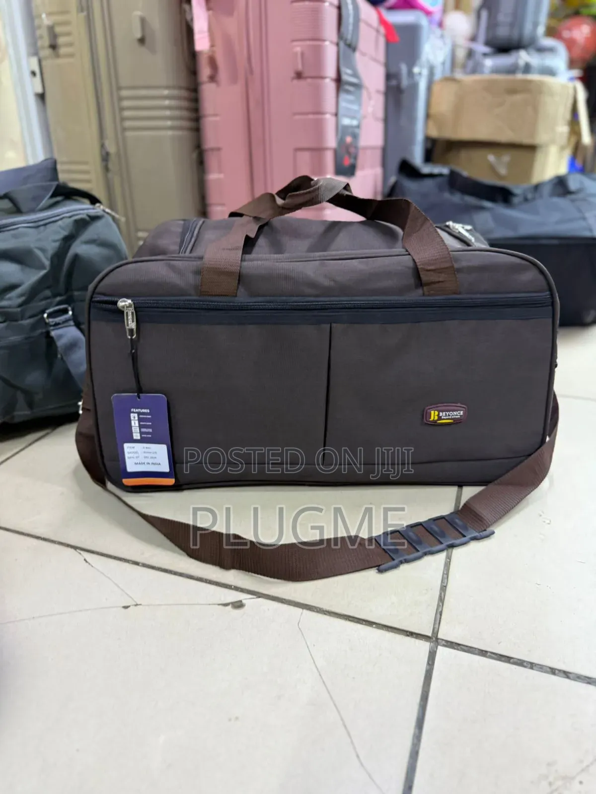 Duffle Bag Travel Durable Fabric 
 Color: Black,Navy,Brown,Grey