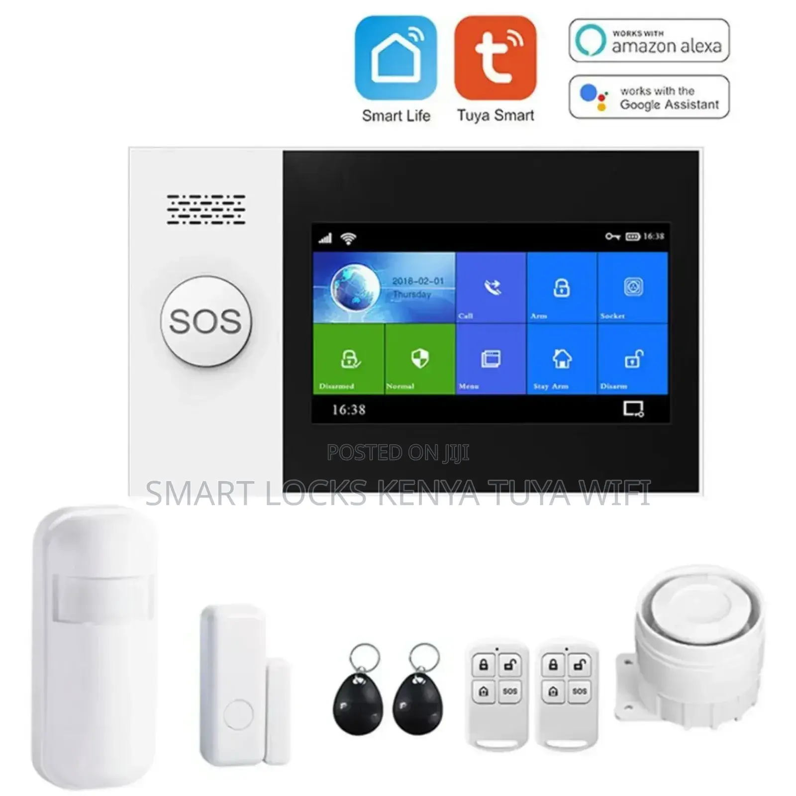 Tuya Alarm System 4.3 Inch Ips Screen Home Security Wifi