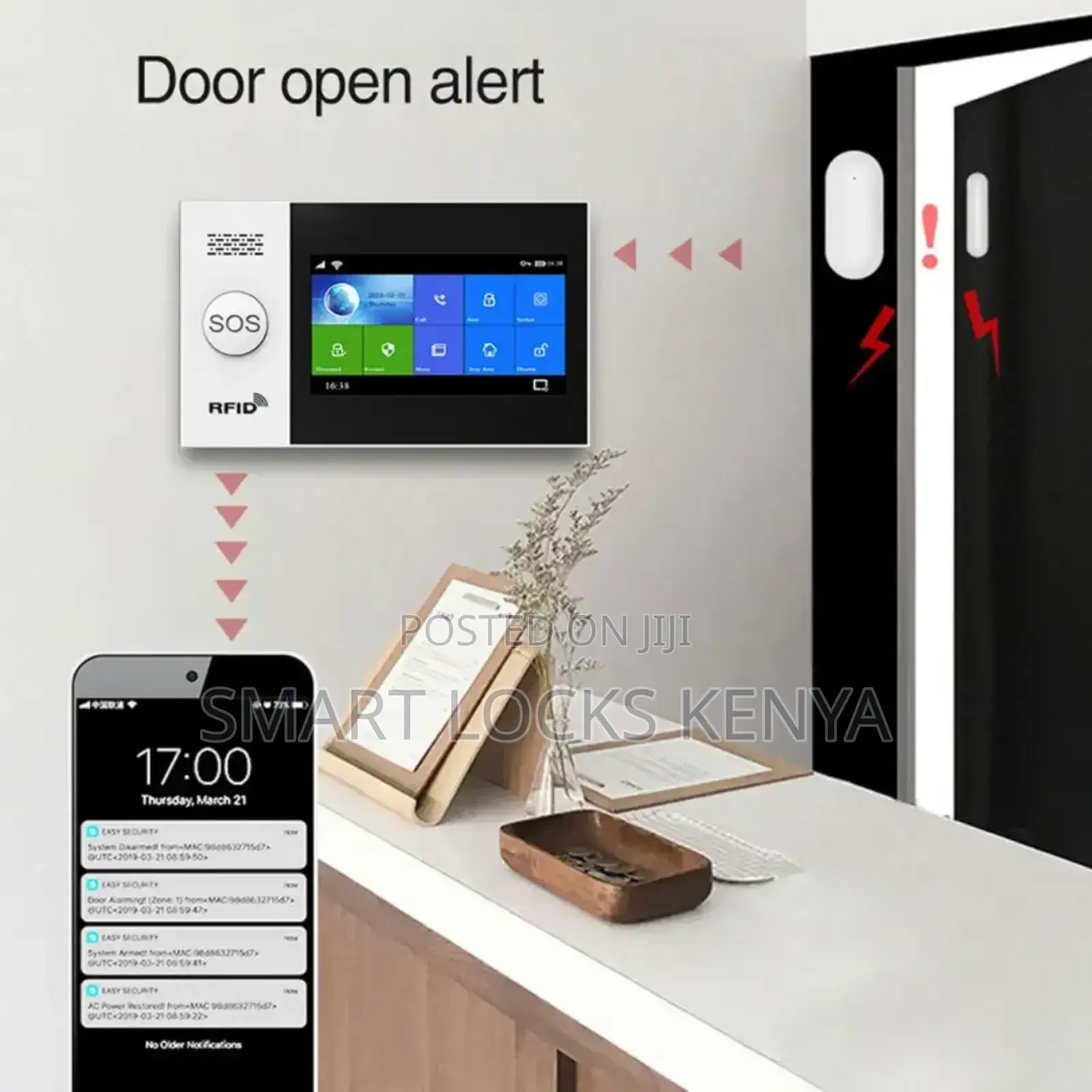 Tuya Alarm System 4.3 Inch Ips Screen Home Security Wifi