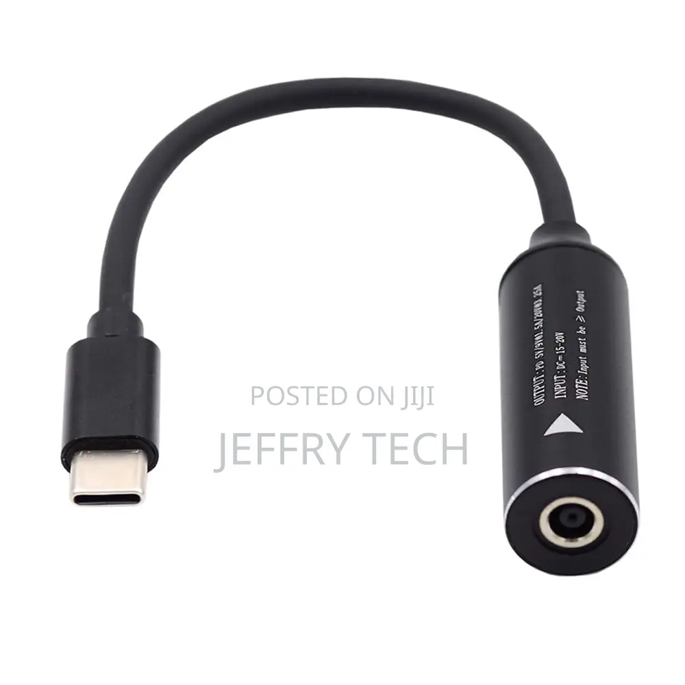 Dc 4.5x3mm Socket Input to Usb-C Charging Cable Laptop Phone Pd9v 5v 2