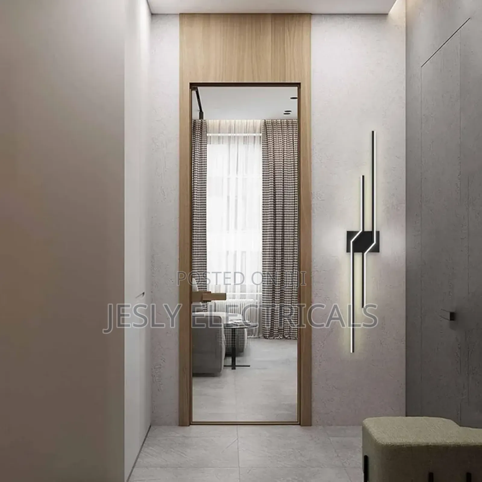 : Dudsme Linear Metal Wall Lamp for Bedroom