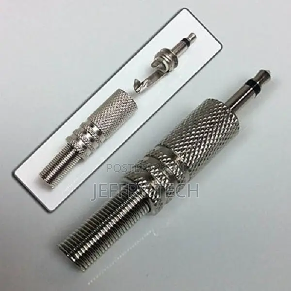 3.5mm Mono Ts Male Plug Metal Construction Cable Connector