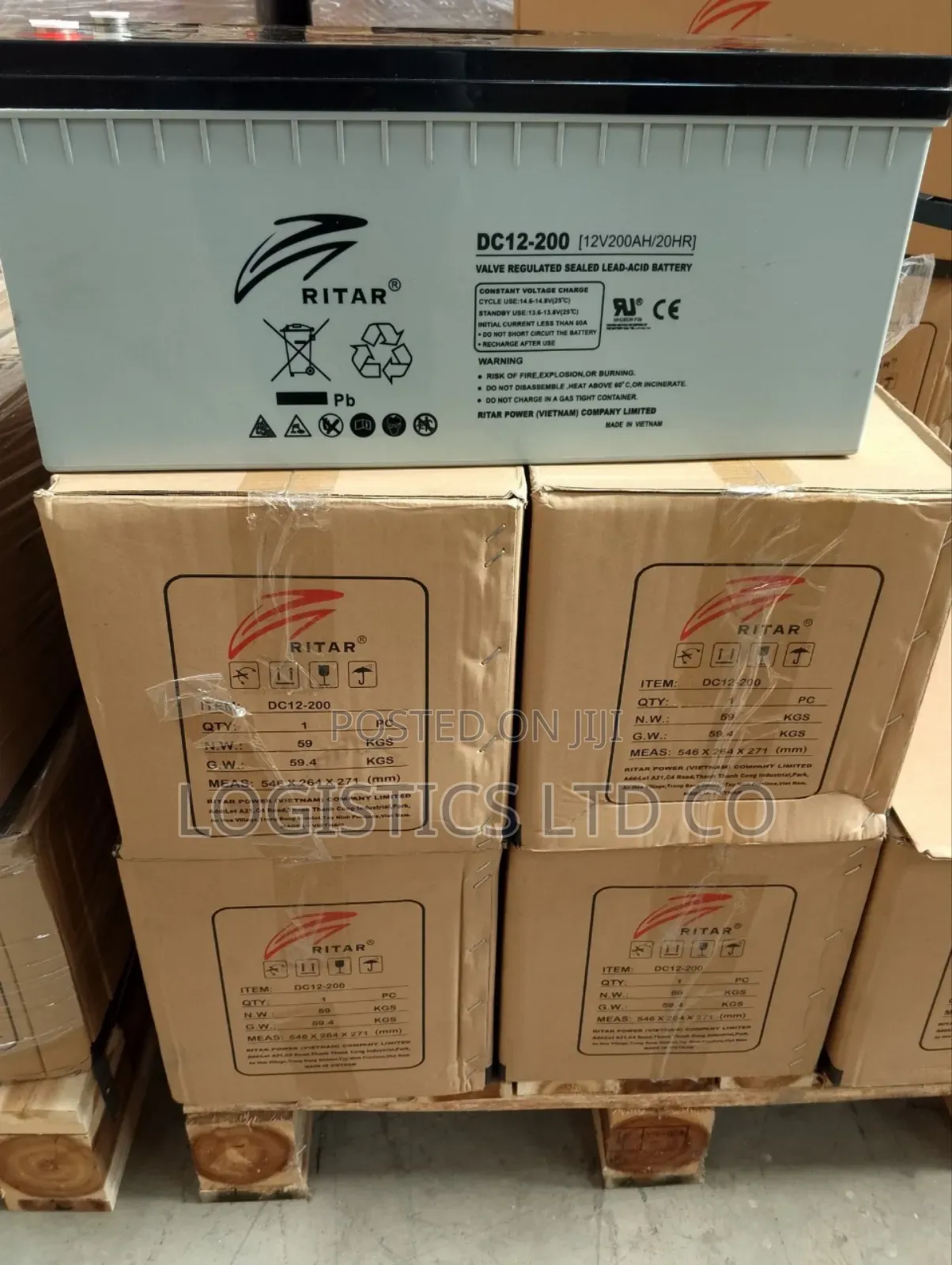 Original Ritar 200ah Battery Gel 12v Maintenance Free Battery