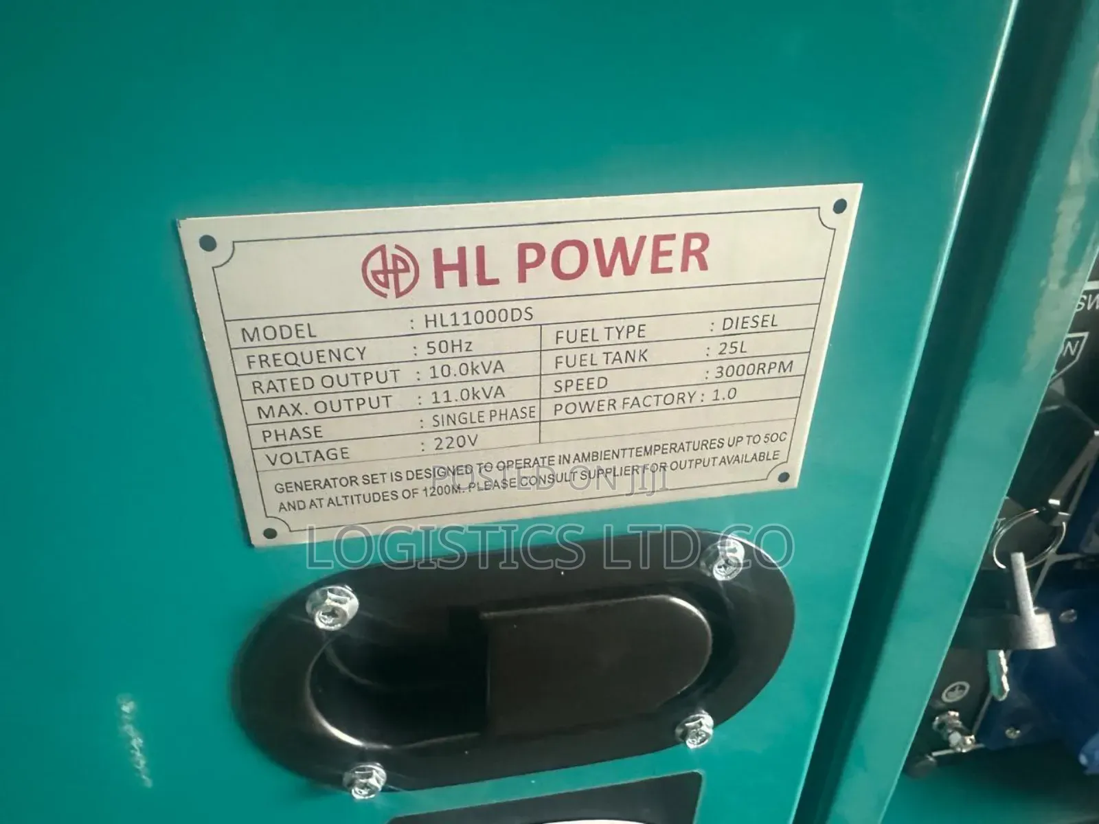 Hl Power Hl11000 11kva Single Phase Silent Diesel Generator