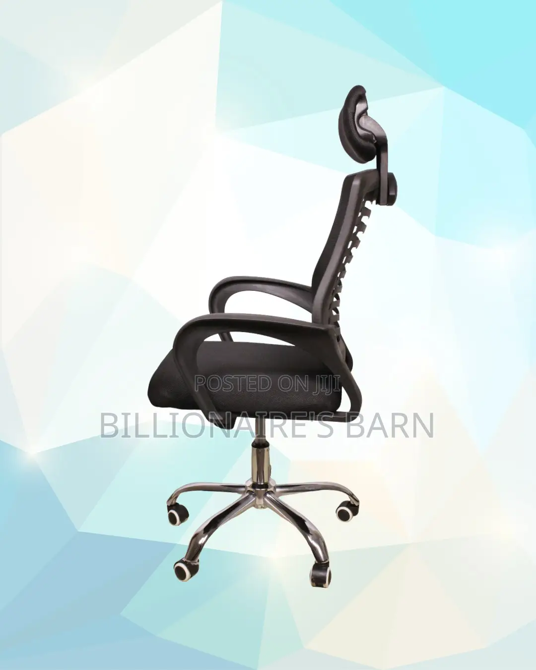 Secretarial Mesh Chair | Space-Saving Swivel Base