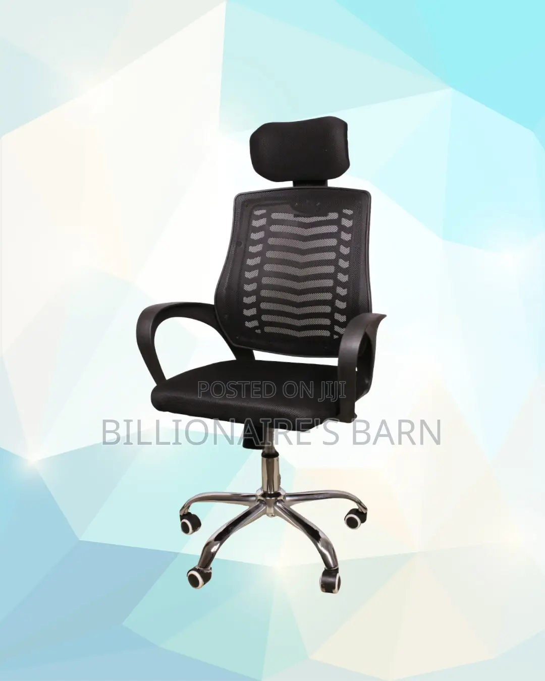 Secretarial Mesh Chair | Space-Saving Swivel Base