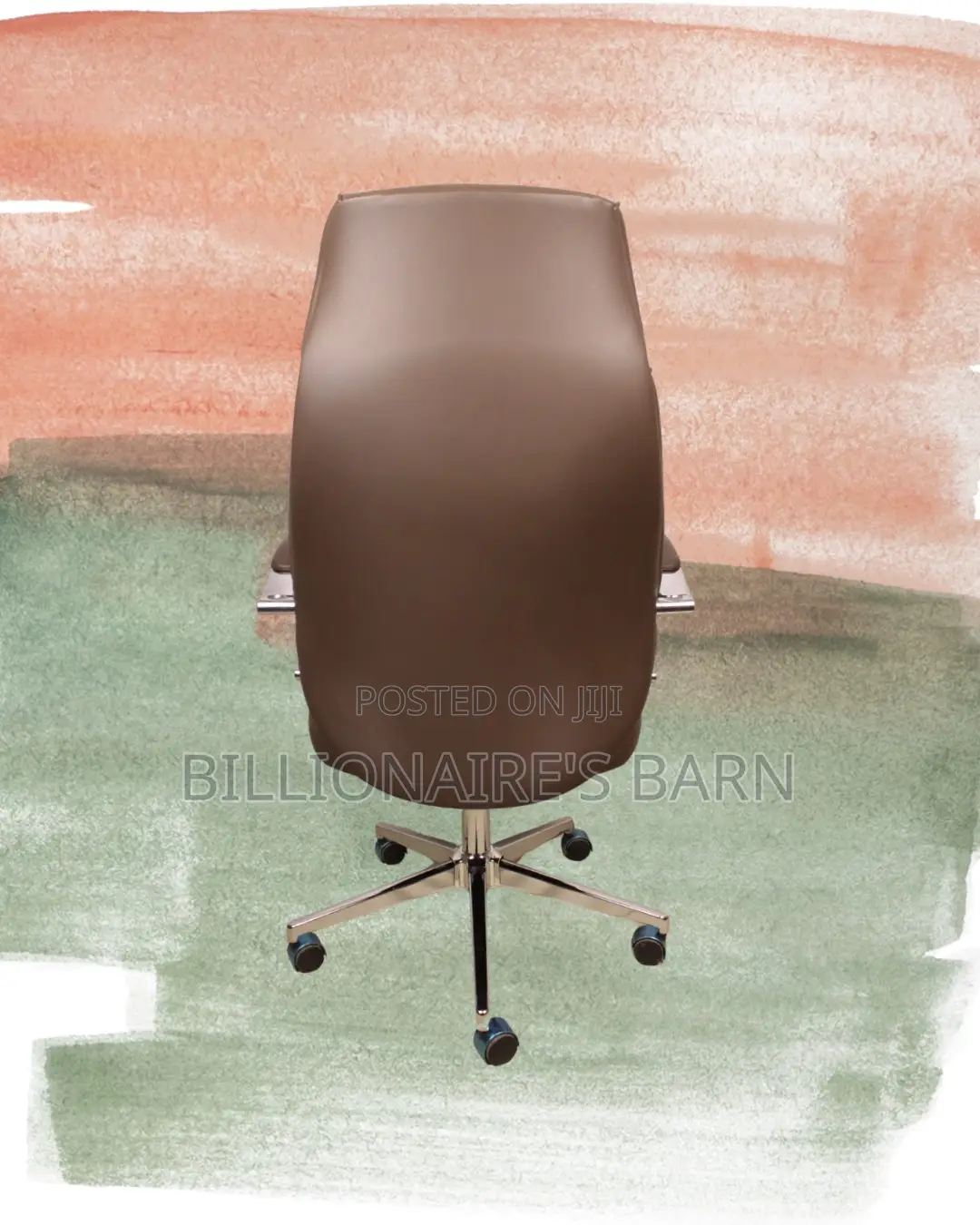 Brown Executive Leather Office Chair (Sleek) — Limited Stock