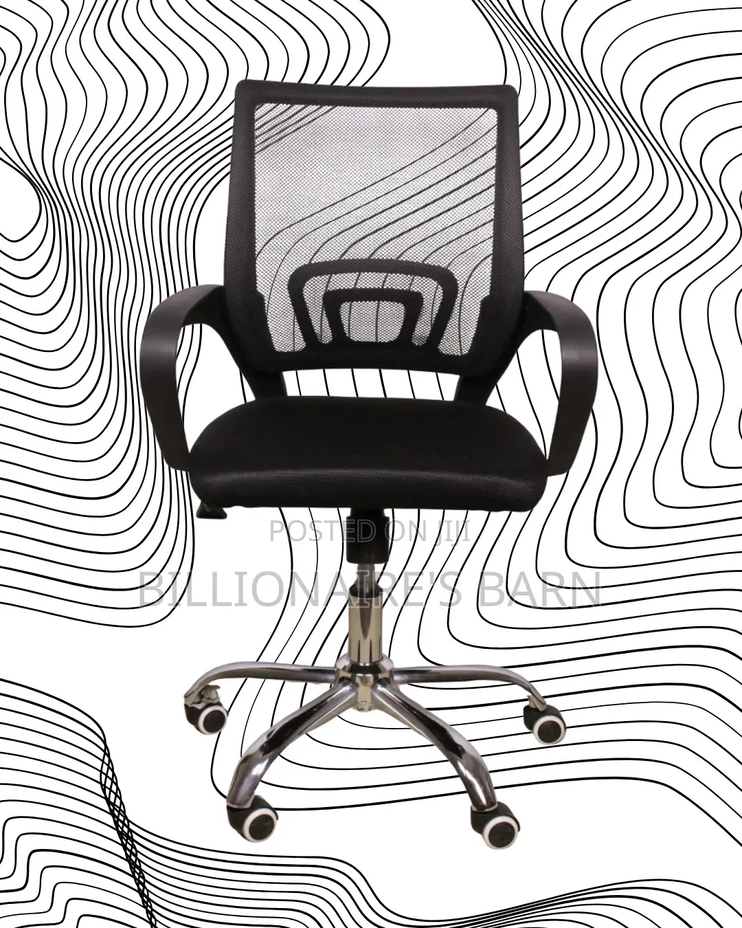 Pro-grade Secretarial Mesh Office Chair | Headrest Support