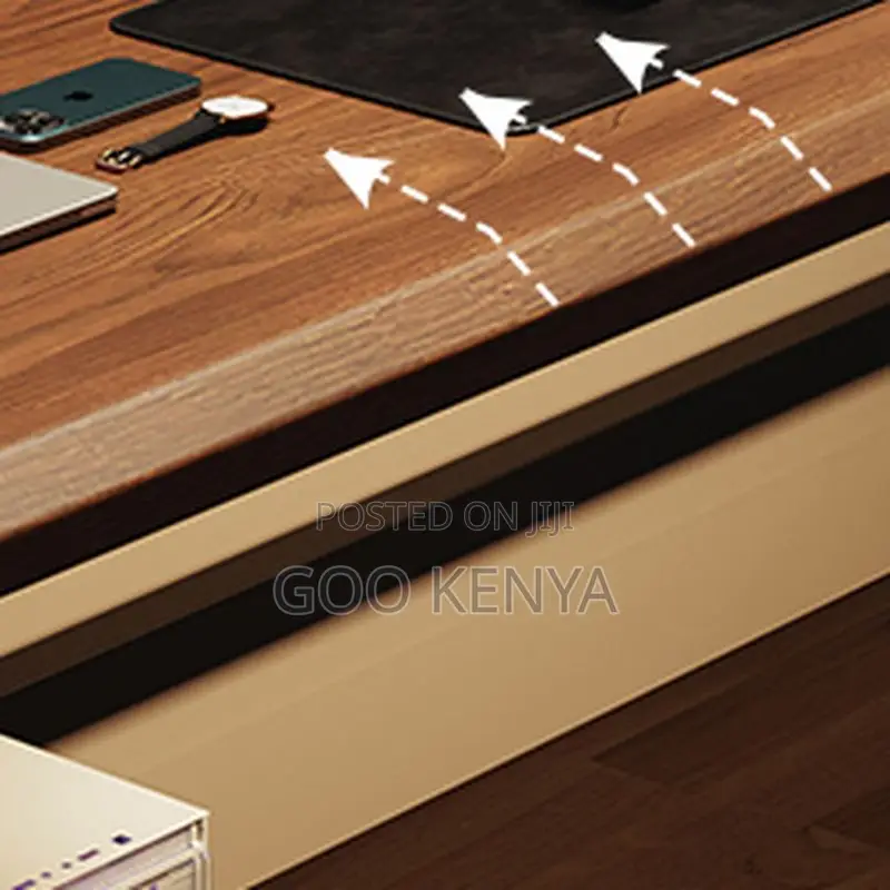 Office Table; 1.2m Wooden Top Office Desk With Sturdy Metal Legs