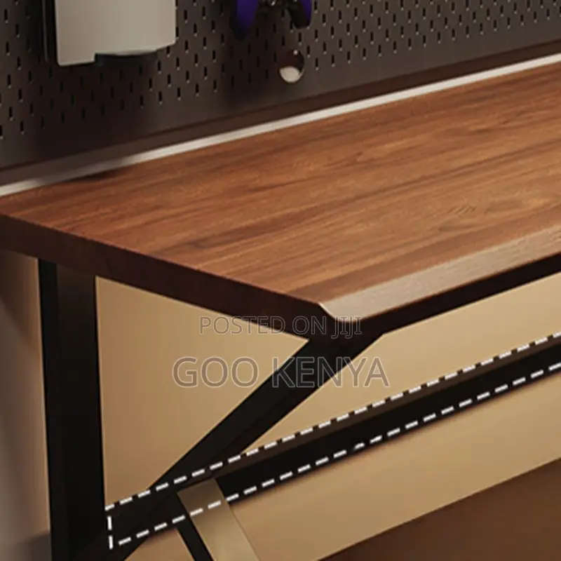 Office Table; 1.2m Wooden Top Office Desk With Sturdy Metal Legs