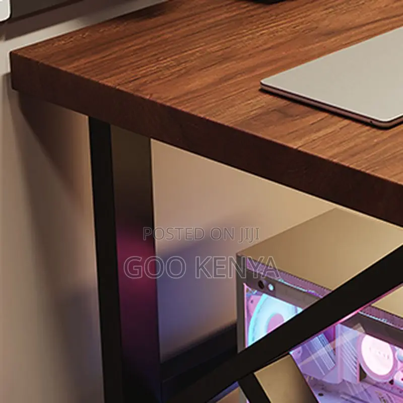 Office Table; 1.2m Wooden Top Office Desk With Sturdy Metal Legs
