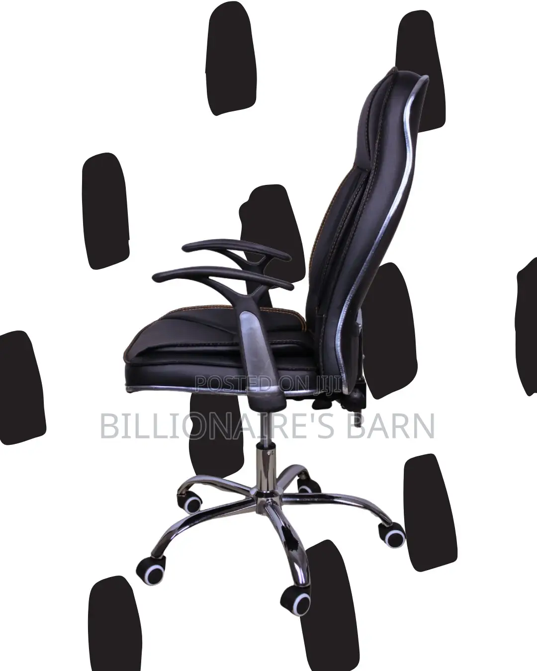 Adjustable Executive Leather Office Chair — Smooth-Rolling Mobility