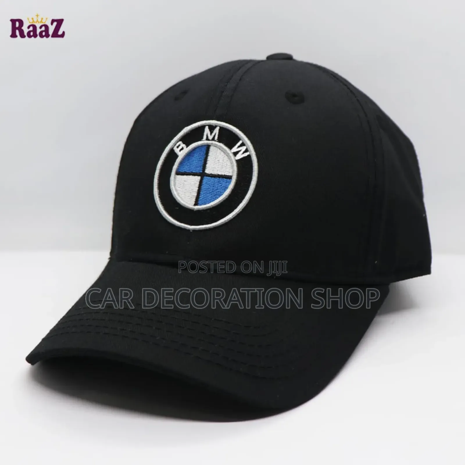 Black BMW Embroidered Outdoor Logo Cap