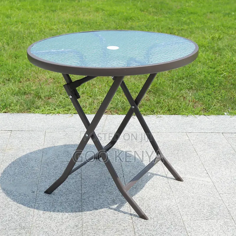 Coffee Table; Modern Folding Black Coffee Table With a Glass Top