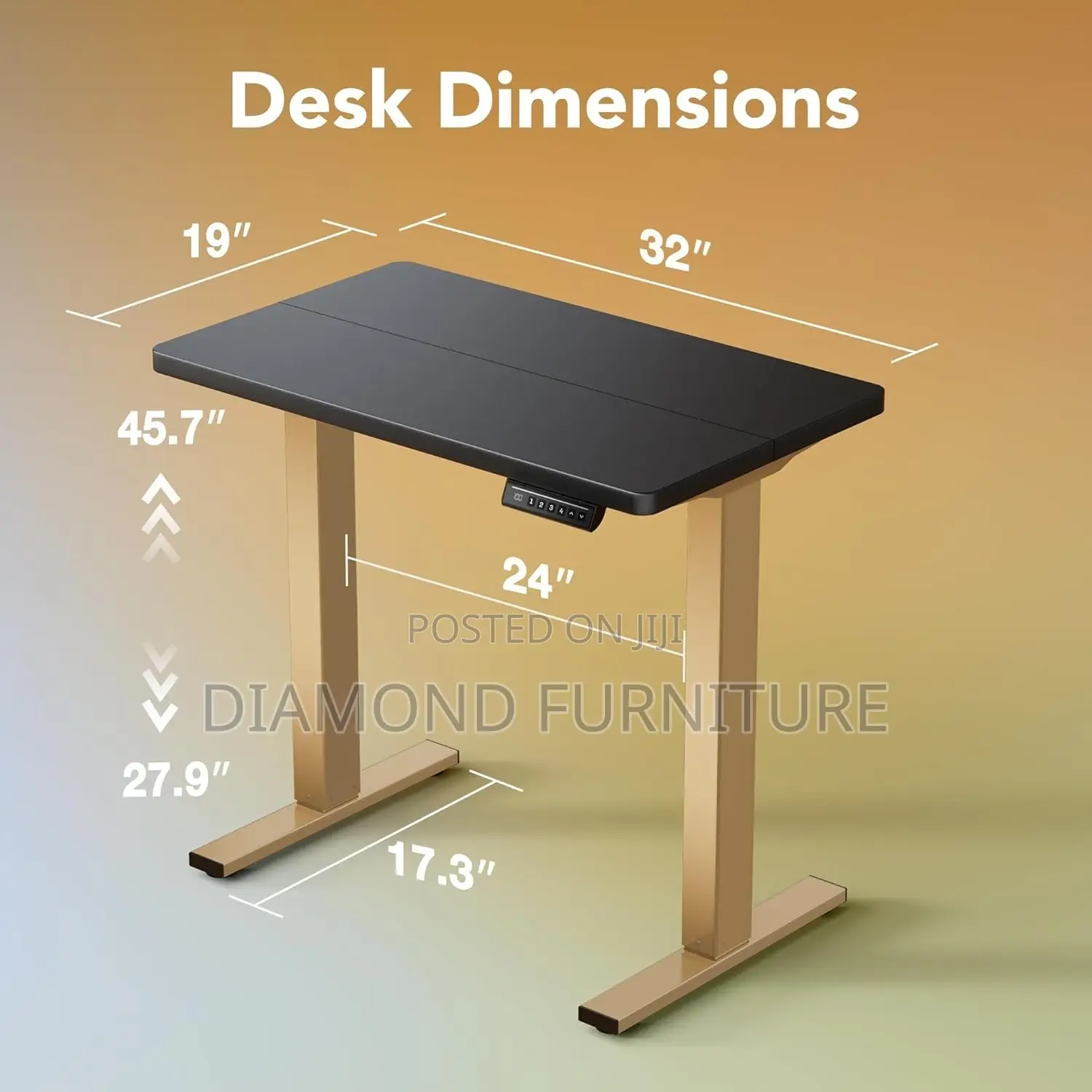 Office Furniture;Modern (1800mm) Electric Standing Desk-Height Control