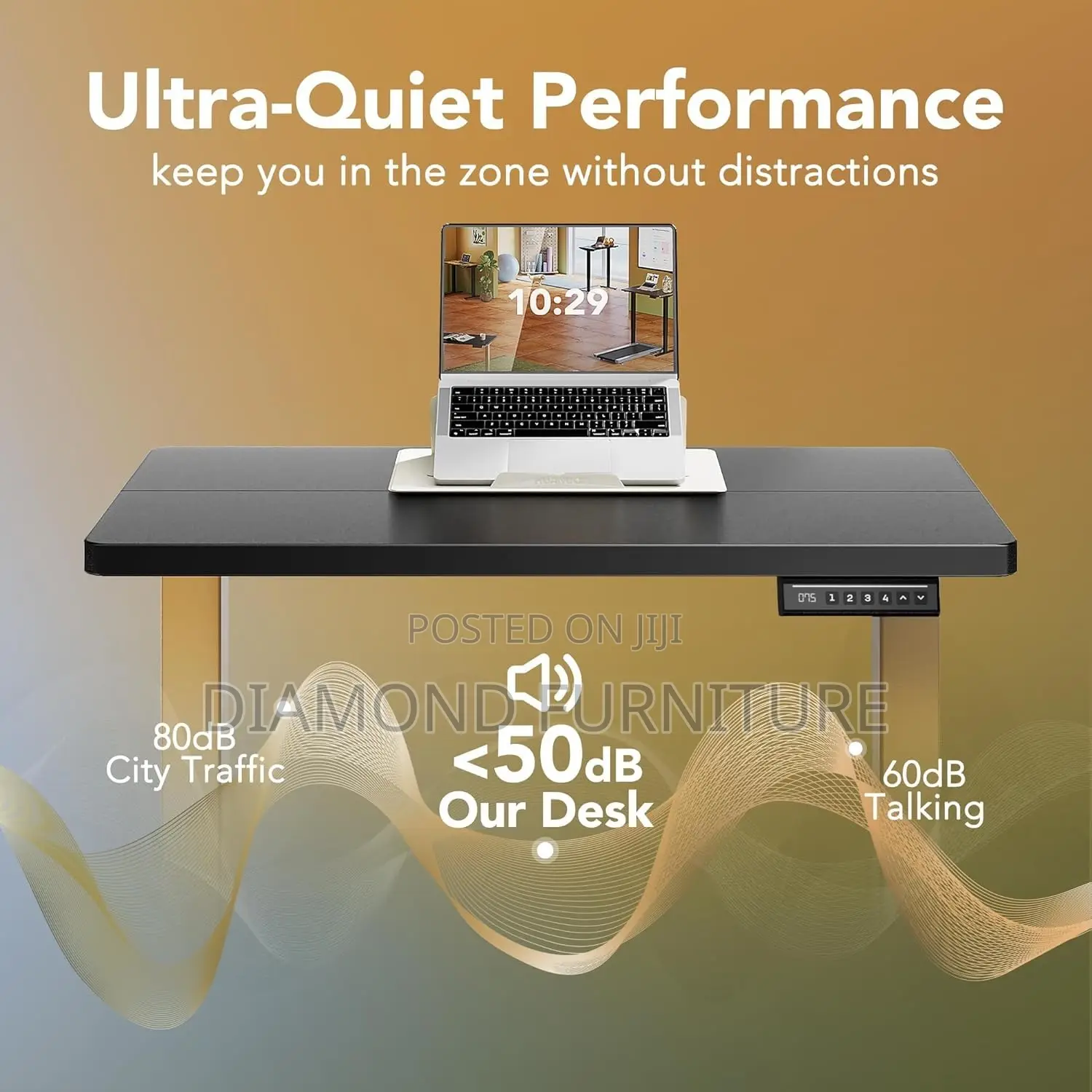 Office Furniture;Modern (1800mm) Electric Standing Desk-Height Control