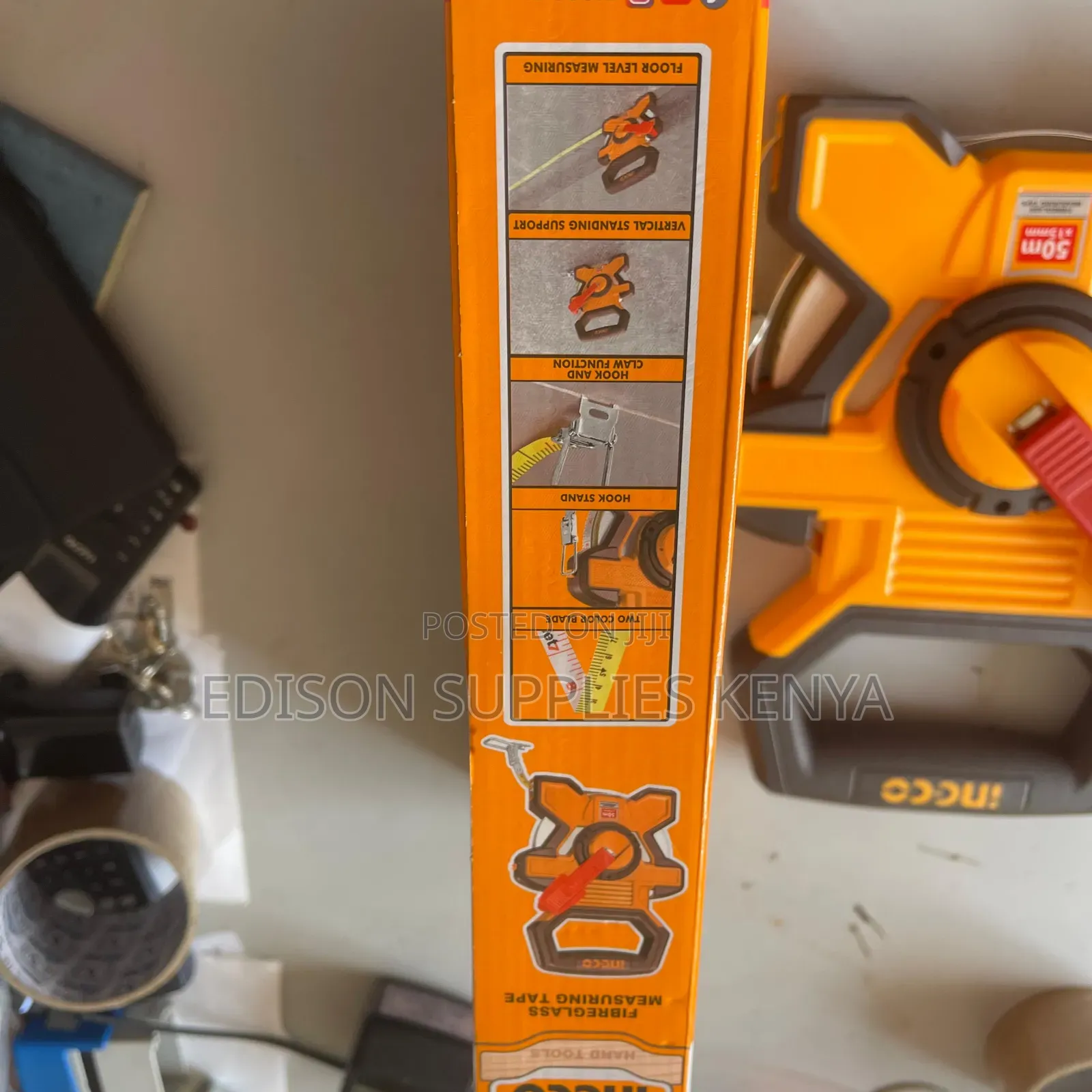 Ingco Fiberglass Measuring Tapes 50metres Fibre Glass Tape Measure 50m