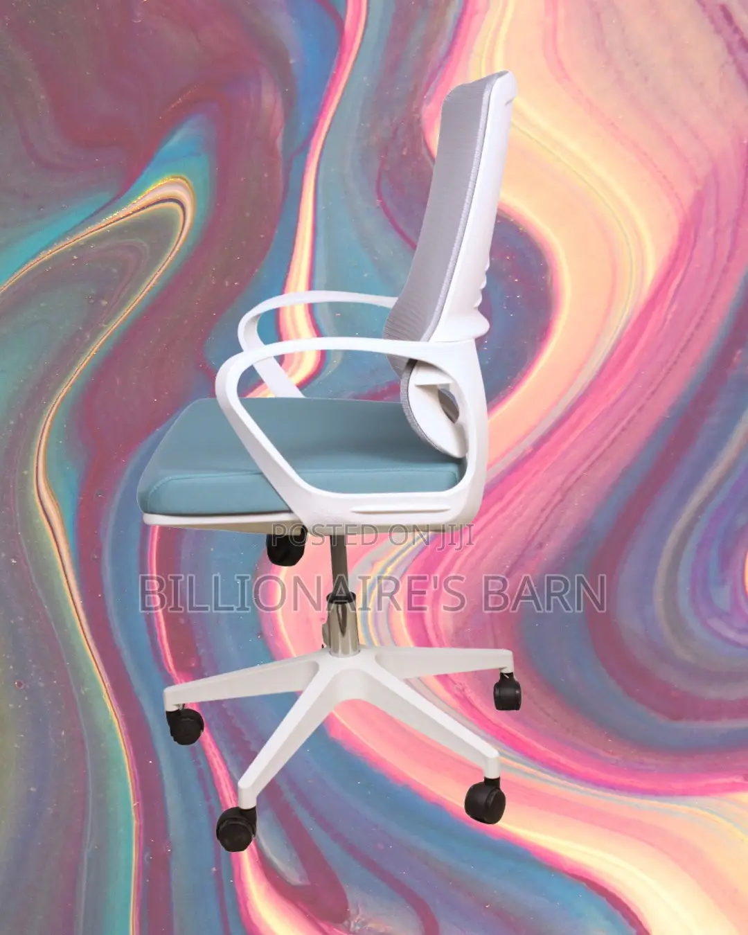 White Ergonomic Mesh Office Chair | Minimal Lumbar Support