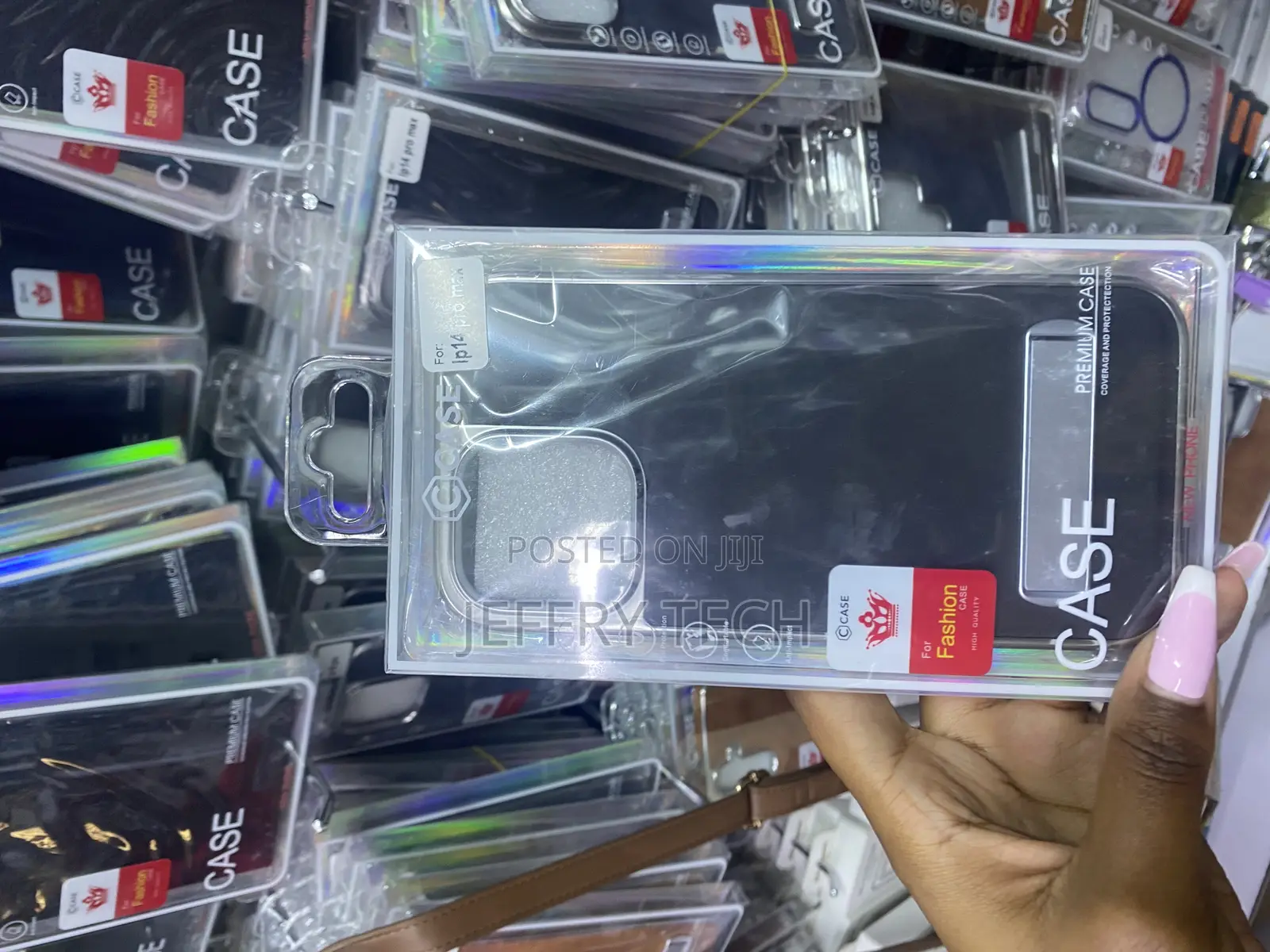 Kself iPhone 14 Pro Max Leather Case Built-in Invisible Stand