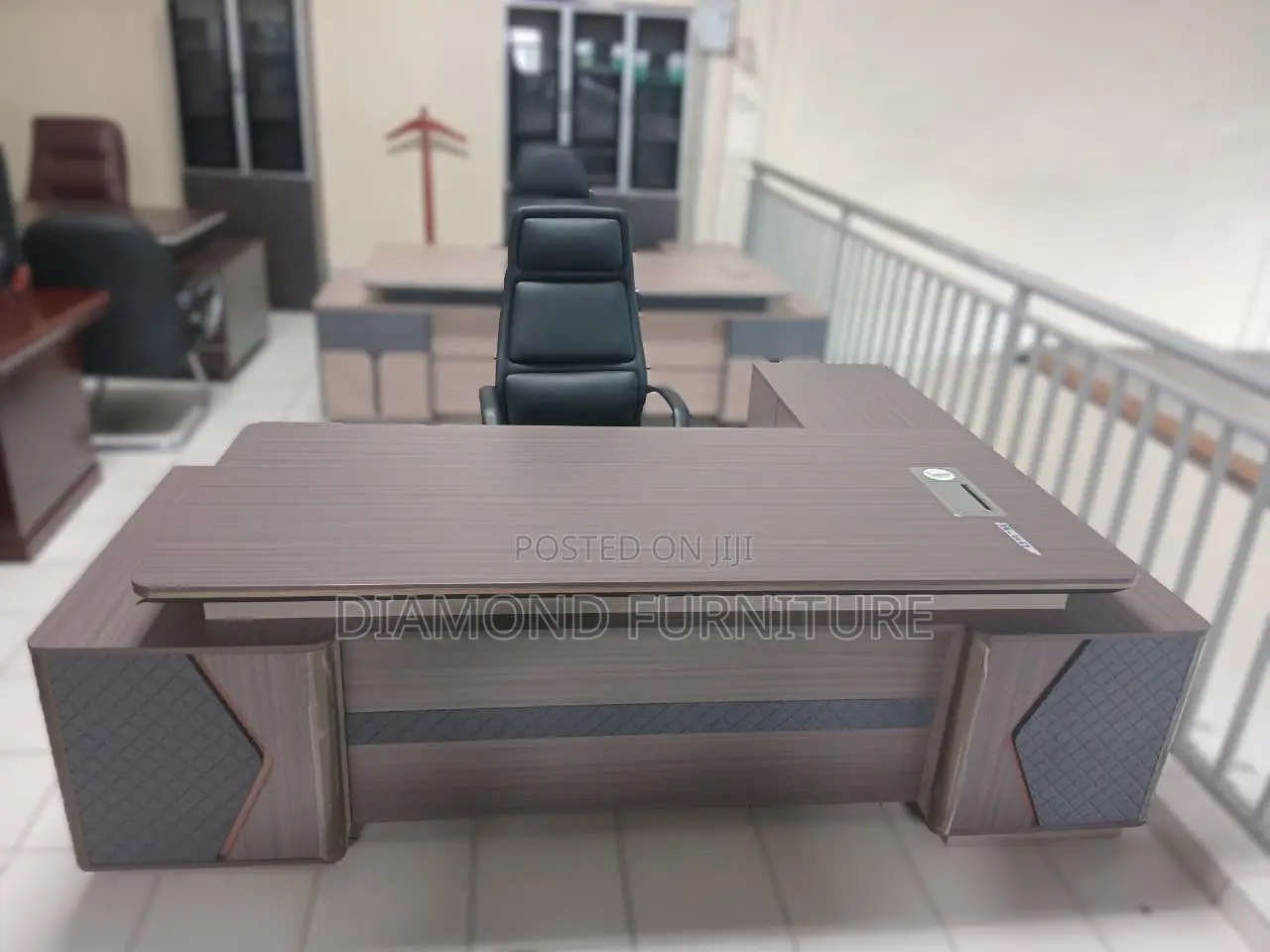 Office Furniture; 2.4m Premium Executive Office Desk With Side Storage