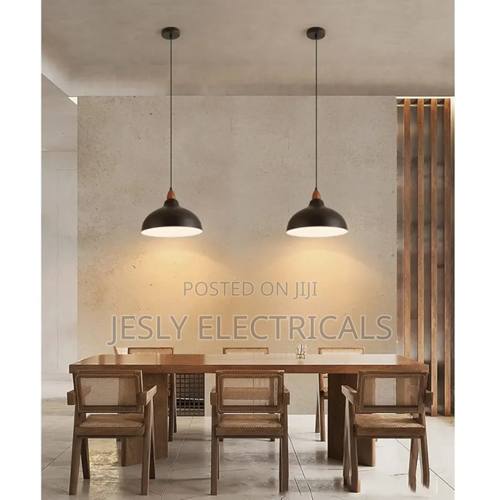 Industrial Style Pendant Light, Dome Black