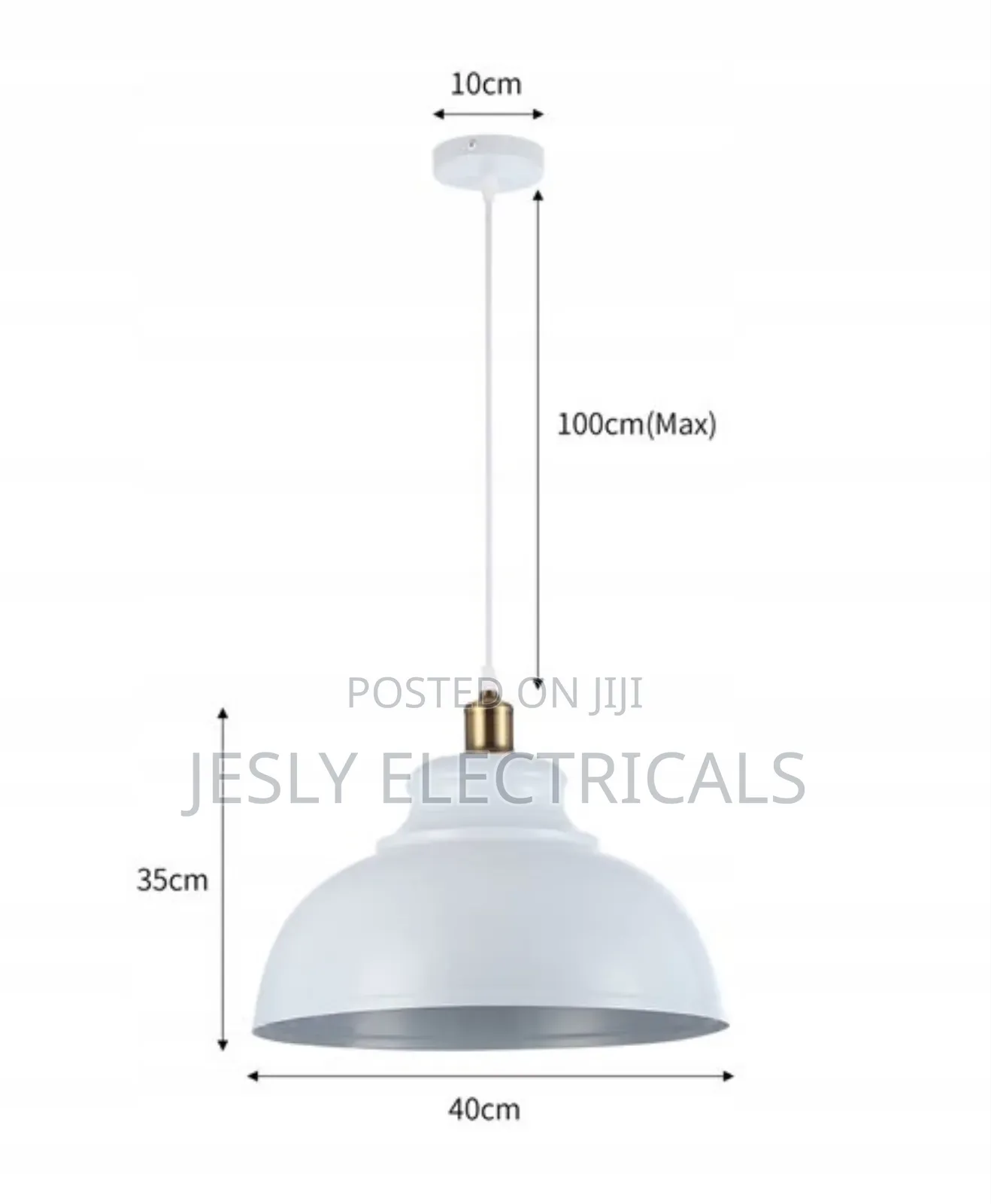 Ground Hanging Lamp With White Shade