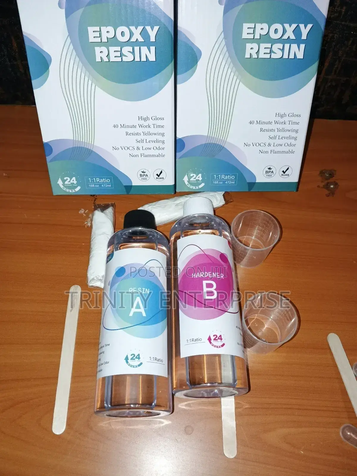 Two Parts: Resin and Hardener Kit