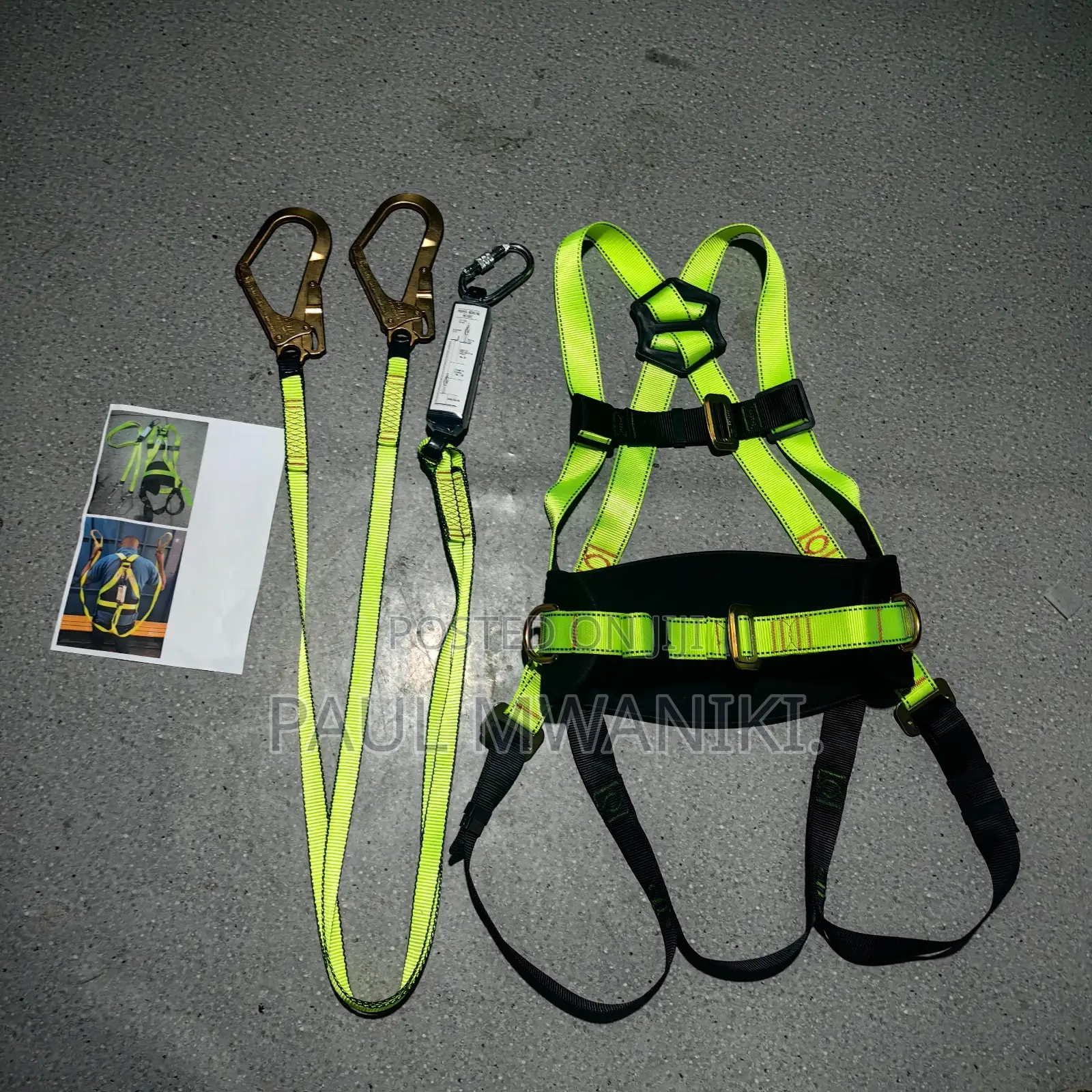 Full Body Safety Harness + Double Lanyard