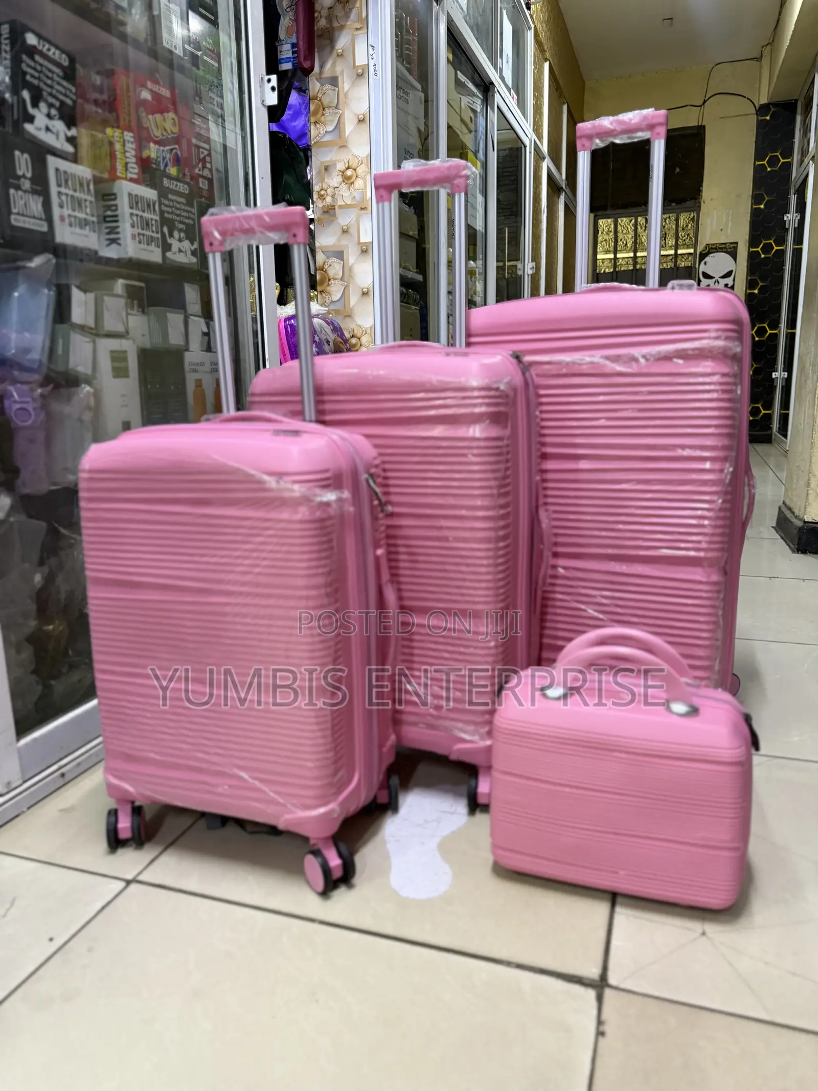 Size 3 Hot Pink 4 Inn1 Rubber Suitcase Set at KSH 8500 Full Set